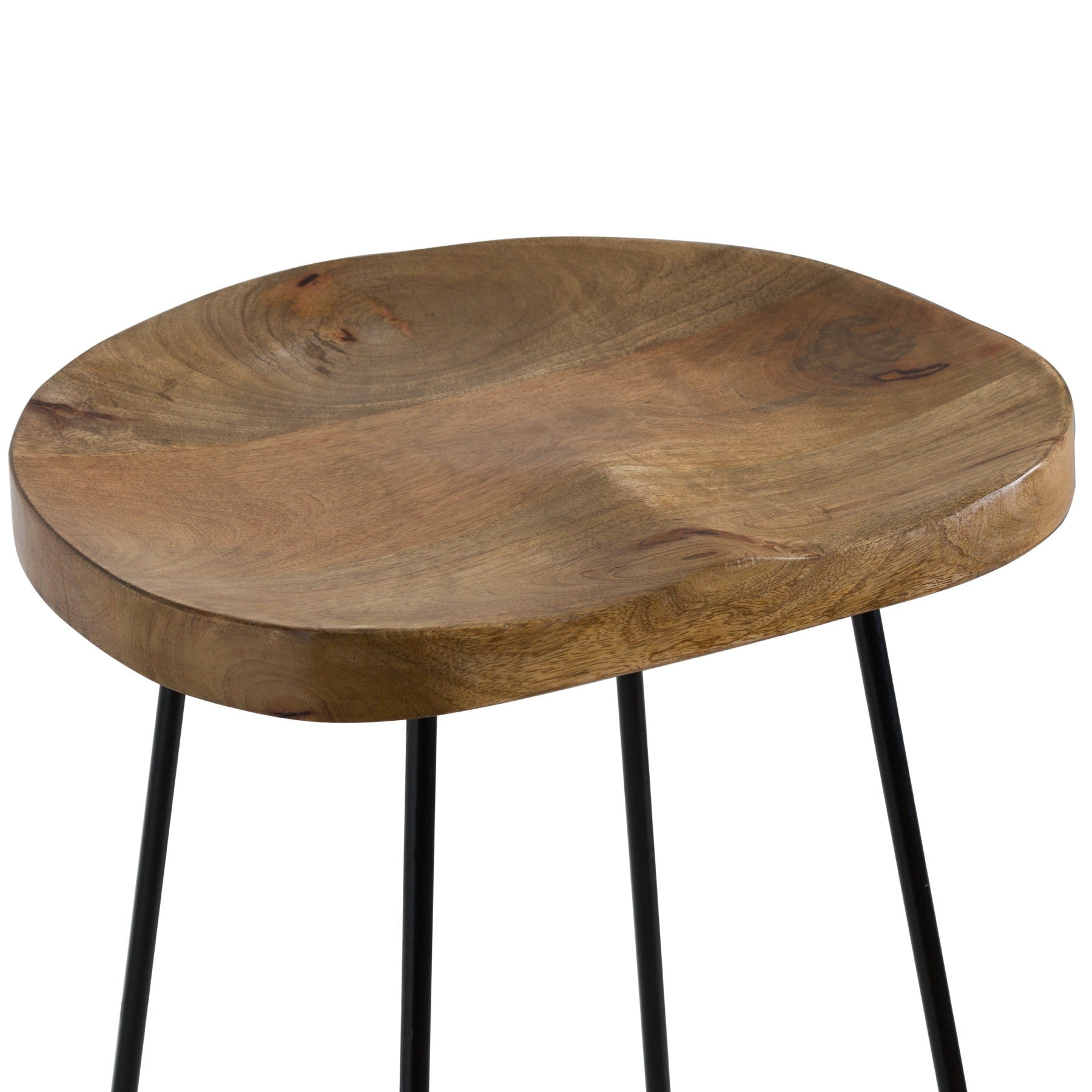 Franklin Hardwood Shaped Bar Stool - Seasons Home Interiors