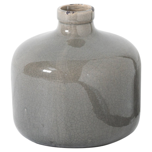 Garda Grey Glazed Eve Vase - Seasons Home Interiors