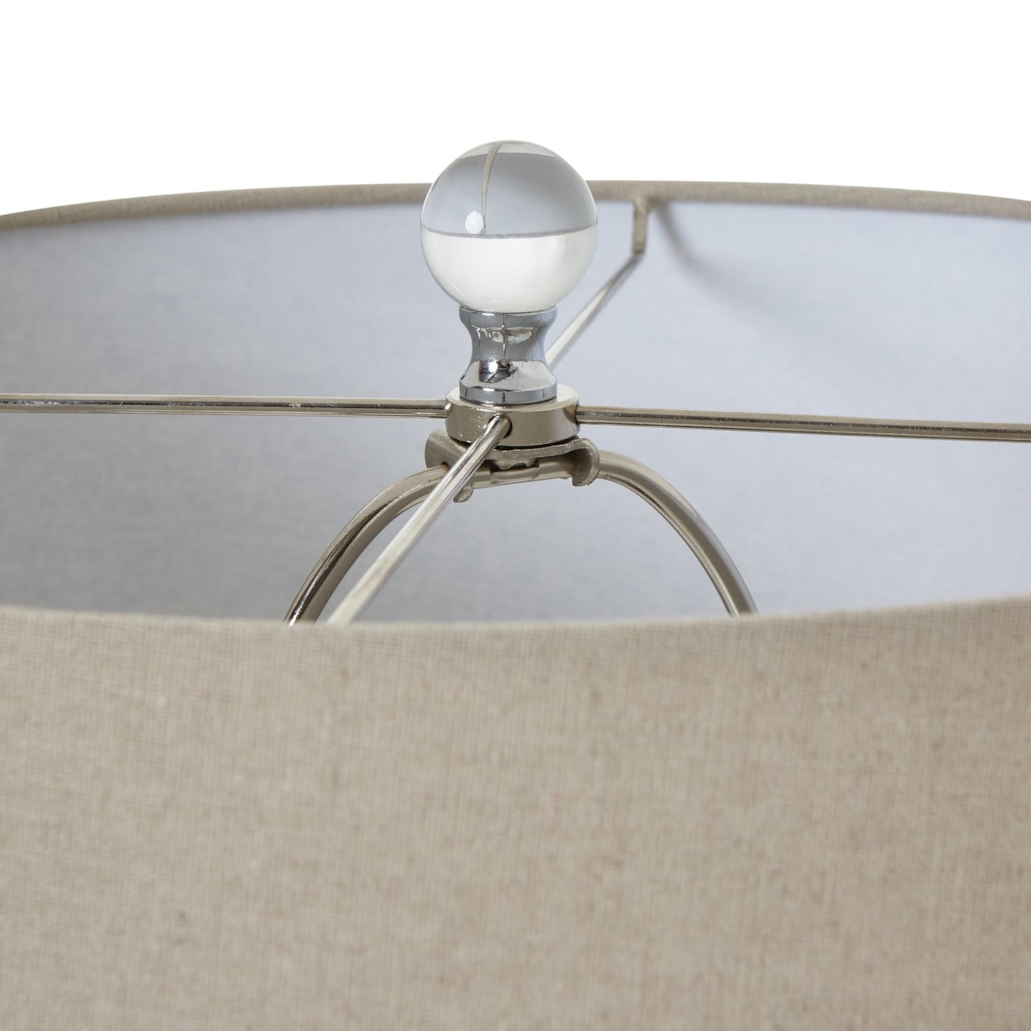 Grey Shadows Table Lamp With Linen Shade - Seasons Home Interiors