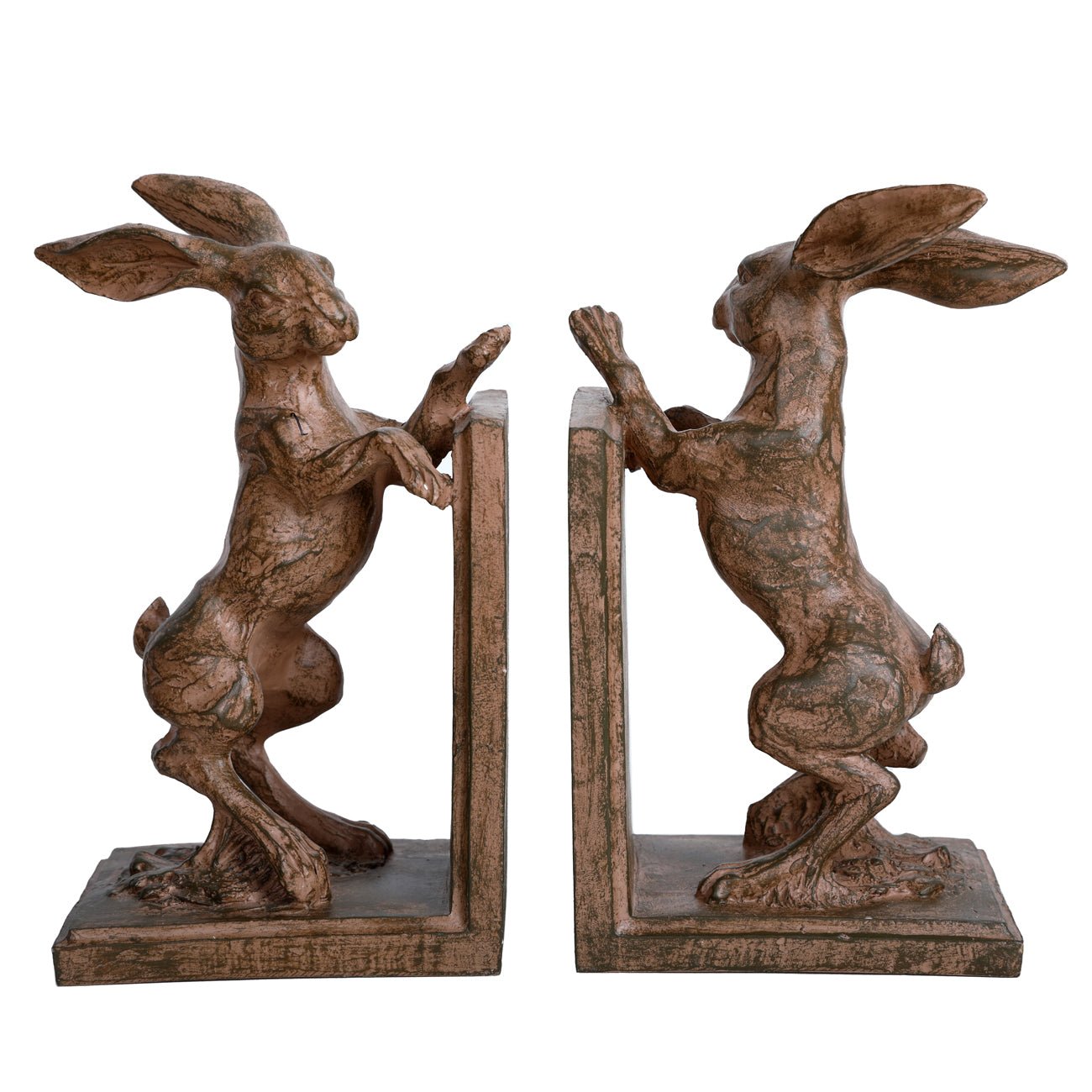 Hurrell Rustic Standing Hare Bookends - Seasons Home Interiors