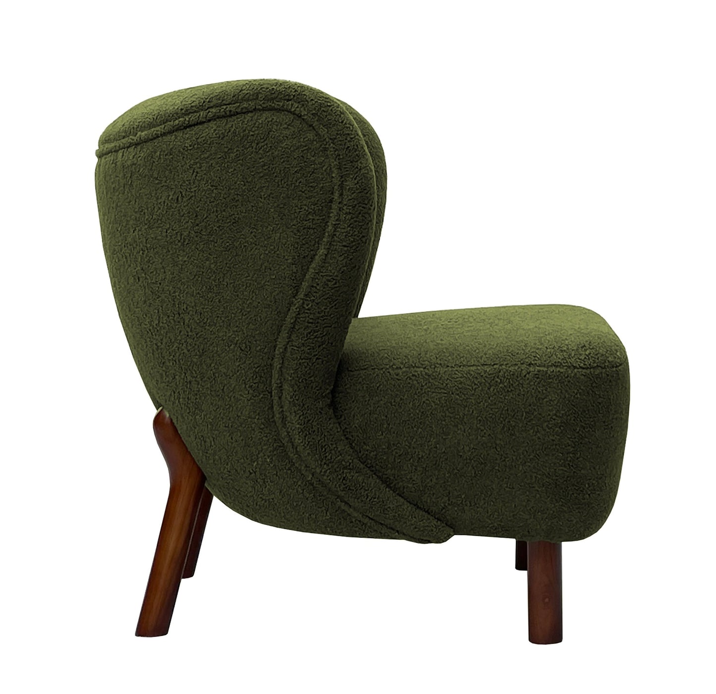 Lewis Wingback Occasional Chair Hunter Green Boucle - Seasons Home Interiors