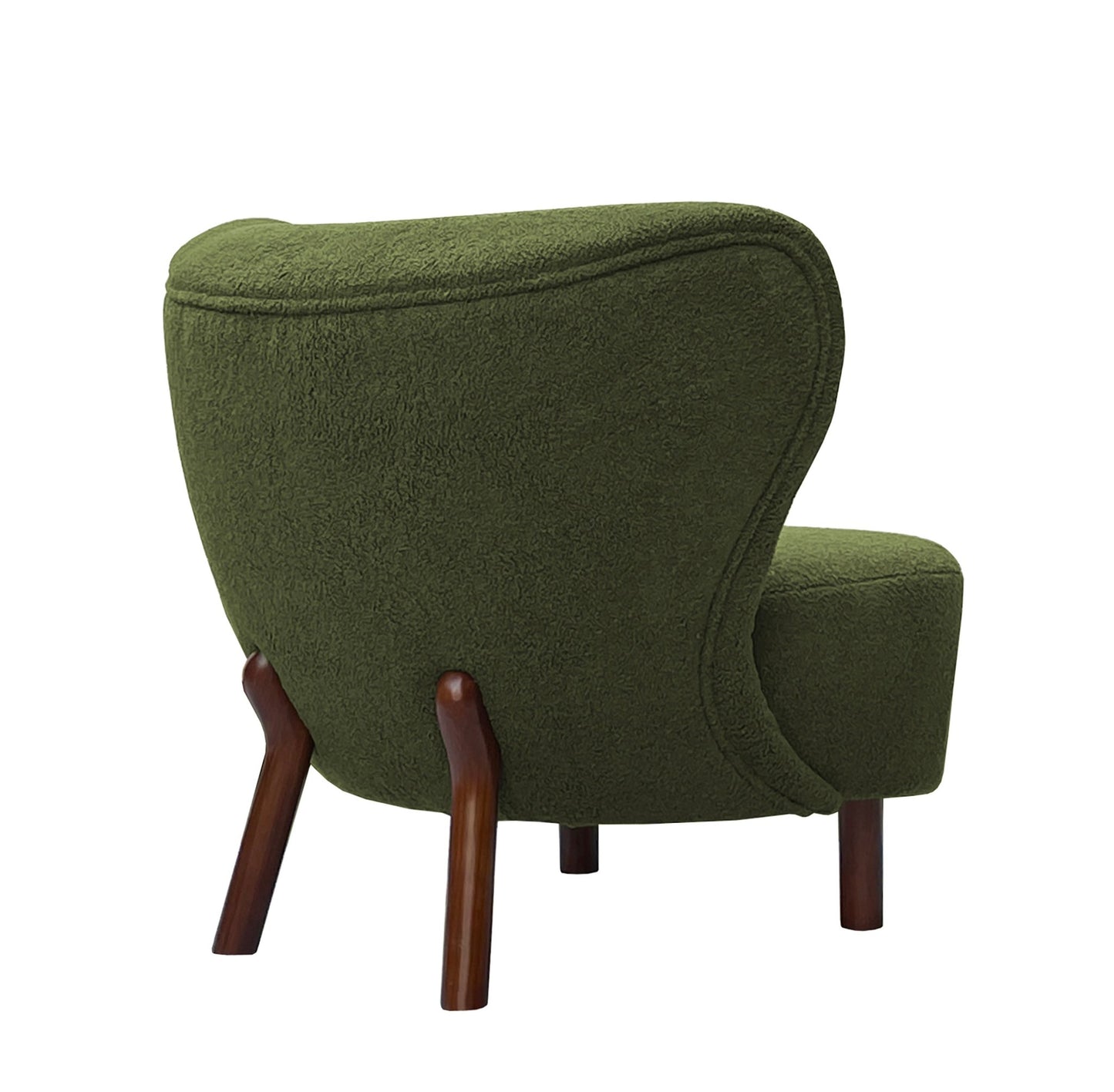 Lewis Wingback Occasional Chair Hunter Green Boucle - Seasons Home Interiors
