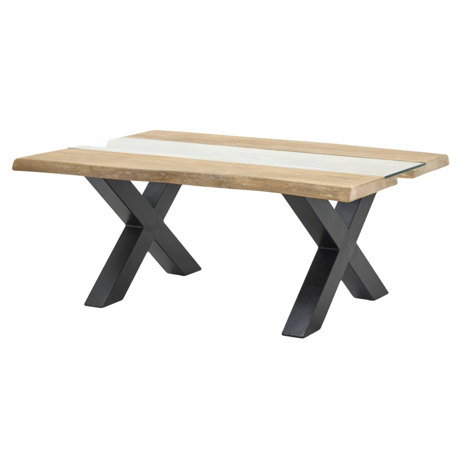Live Edge Collection Light Acacia River Coffee Table - Seasons Home Interiors