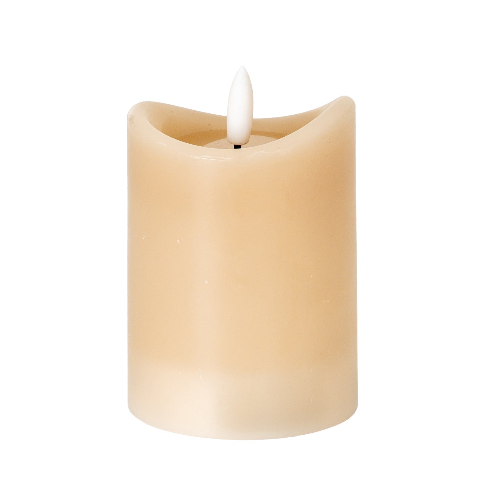 Luxe Collection Natural Glow 2.75x4 Taupe Melted LED Candle - Seasons Home Interiors