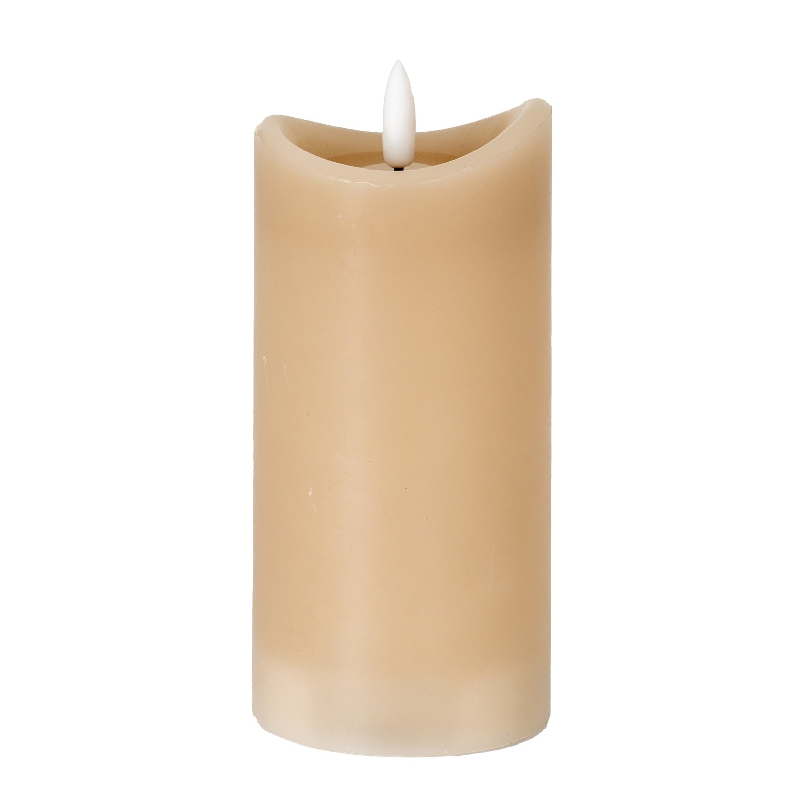 Luxe Collection Natural Glow 2.75x6 Taupe Melted LED Candle - Seasons Home Interiors