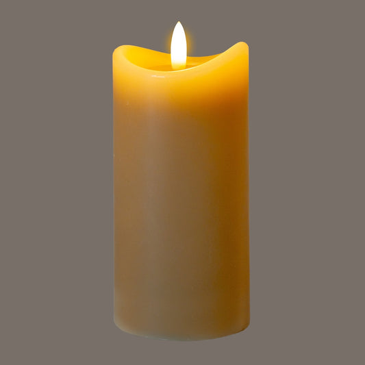 Luxe Collection Natural Glow 2.75x6 Taupe Melted LED Candle - Seasons Home Interiors