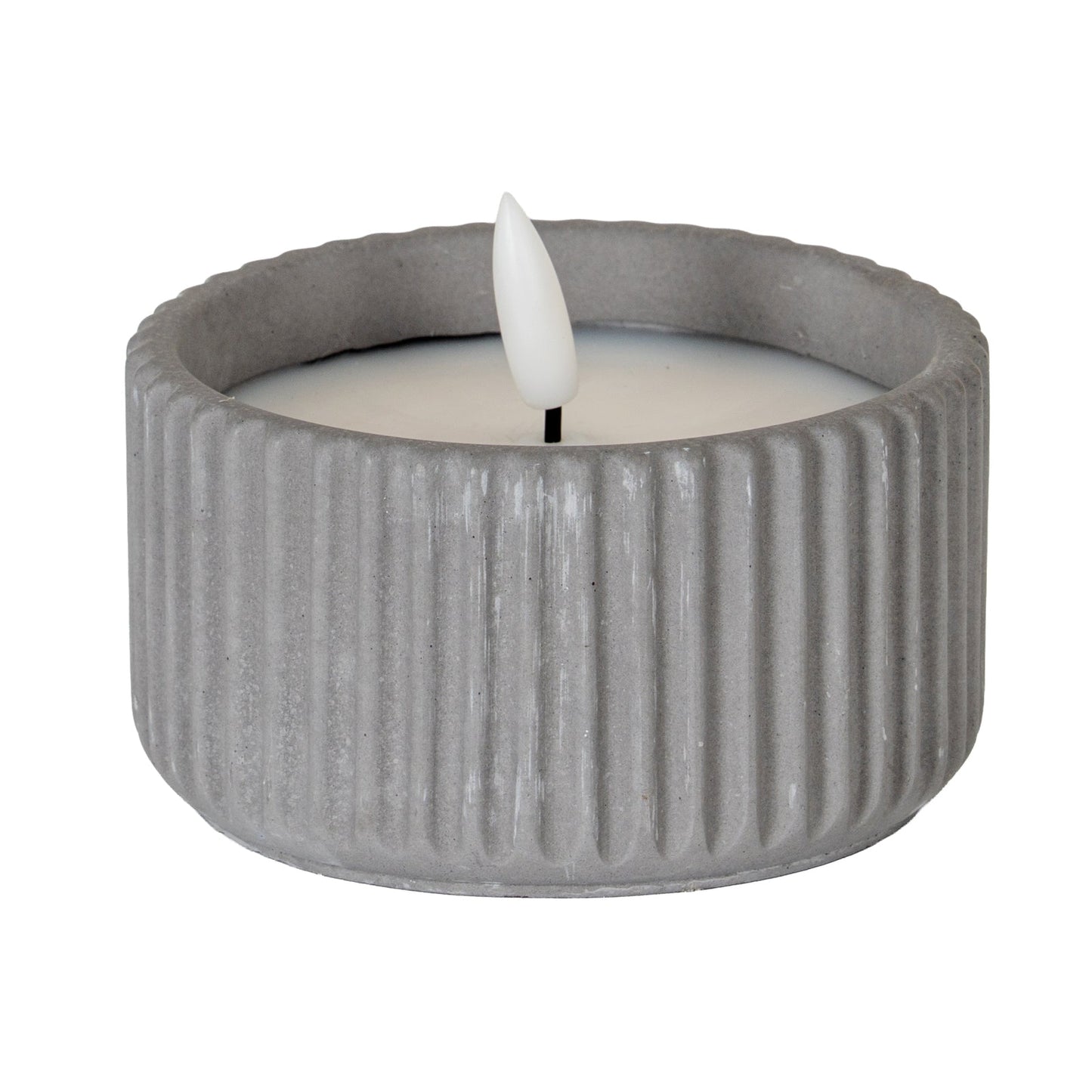 Luxe Collection Natural Glow Ribbed Small Led Candle - Seasons Home Interiors