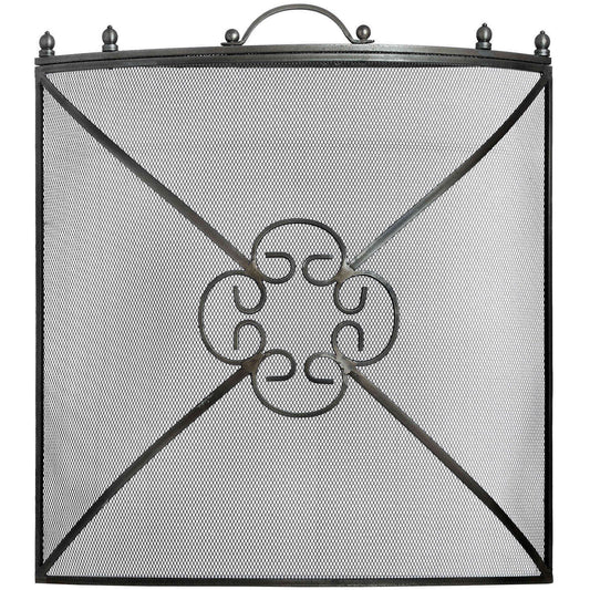 Mesh Fireguard in Antique Pewter Effect Finish - Seasons Home Interiors