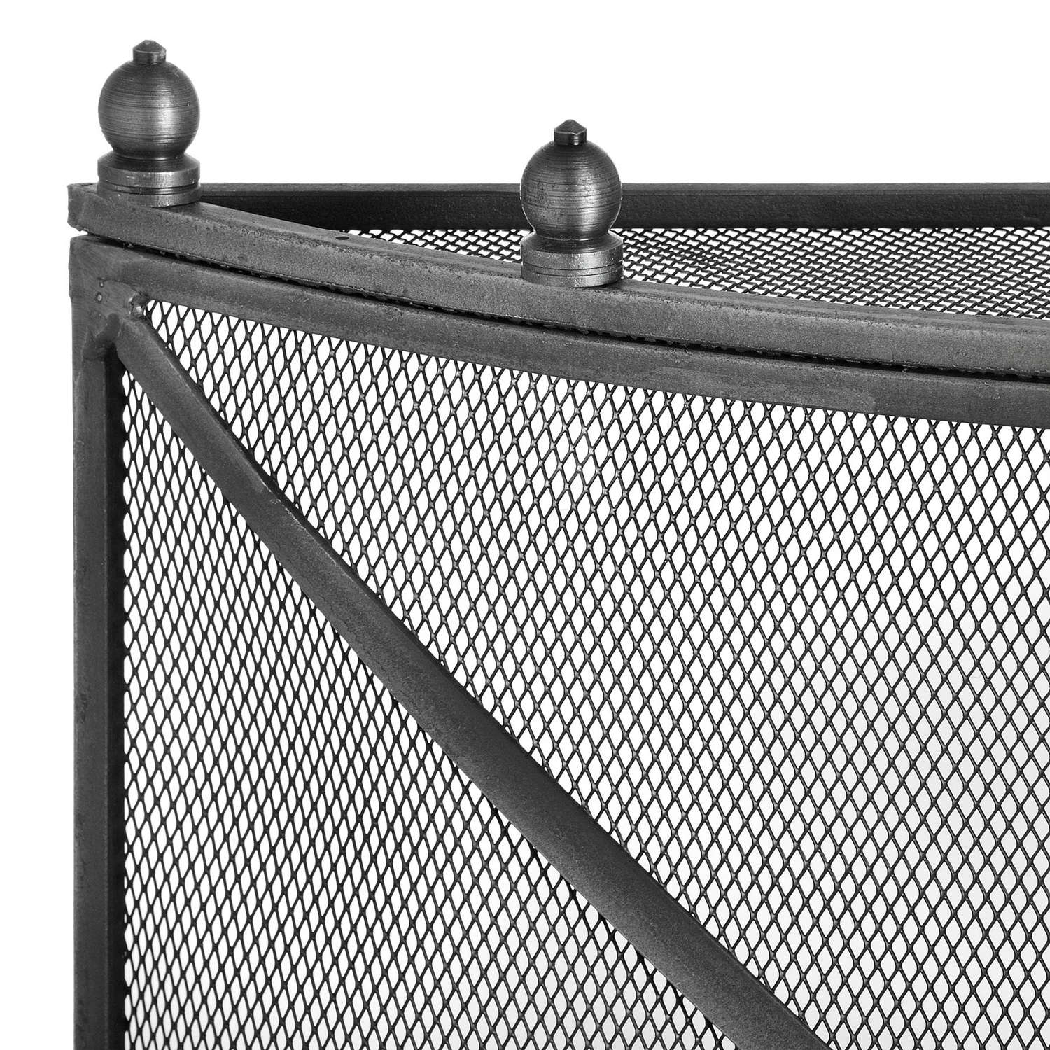 Mesh Fireguard in Antique Pewter Effect Finish - Seasons Home Interiors