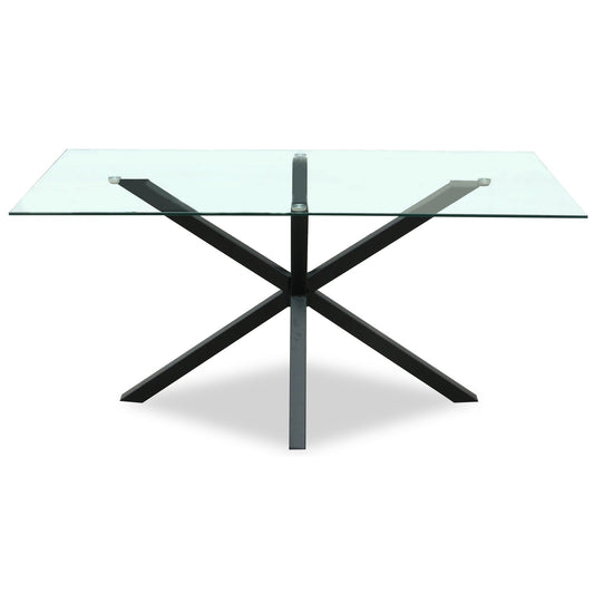 Monza Rectangular Glass Dining Table - Seasons Home Interiors