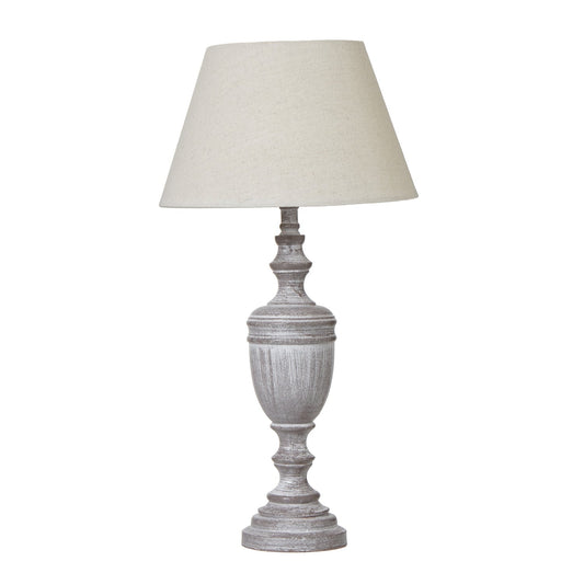 Nola Urn Table Lamp With Linen Shade - Seasons Home Interiors