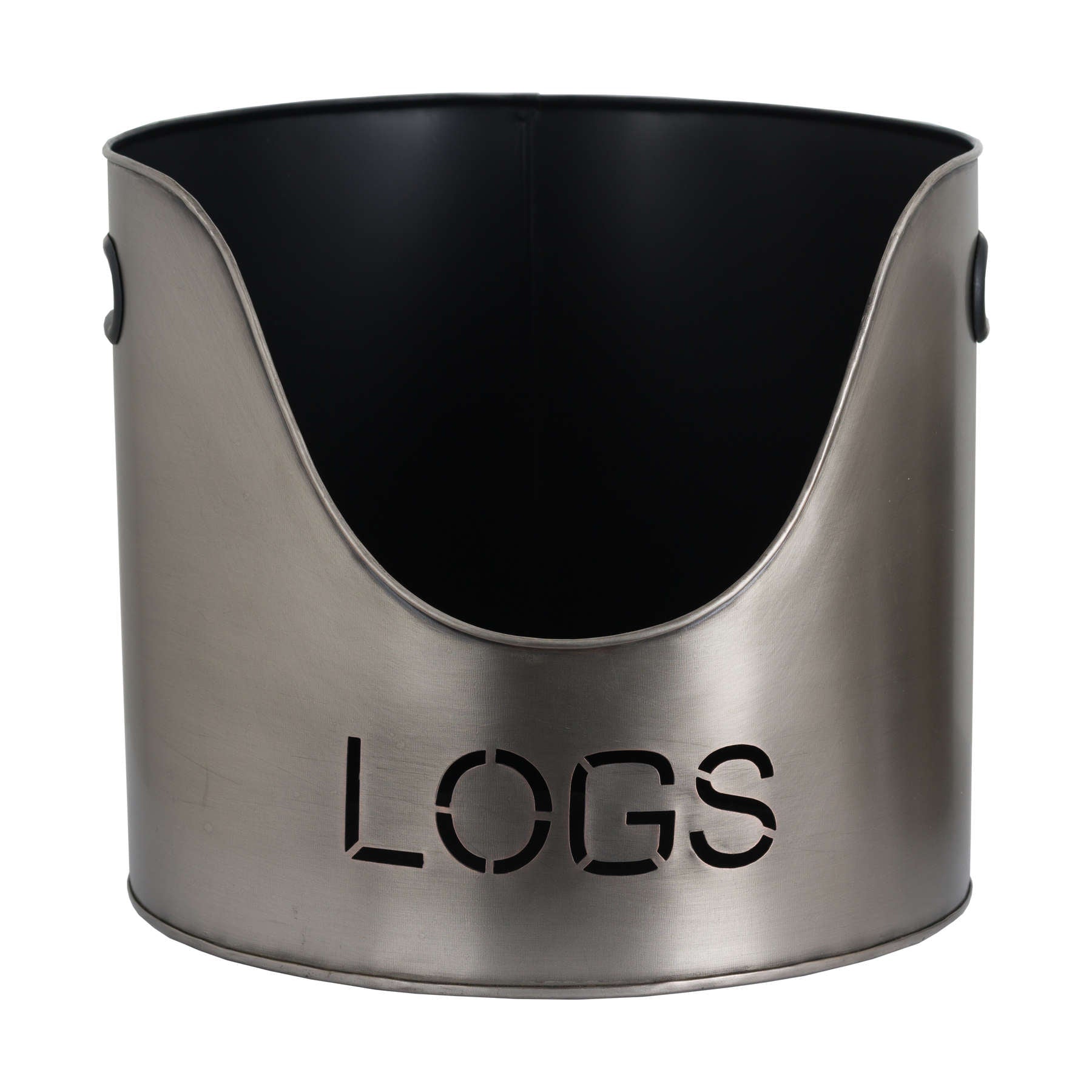 Pewter Finish Logs And Kindling Buckets & Matchstick Holder - Seasons Home Interiors