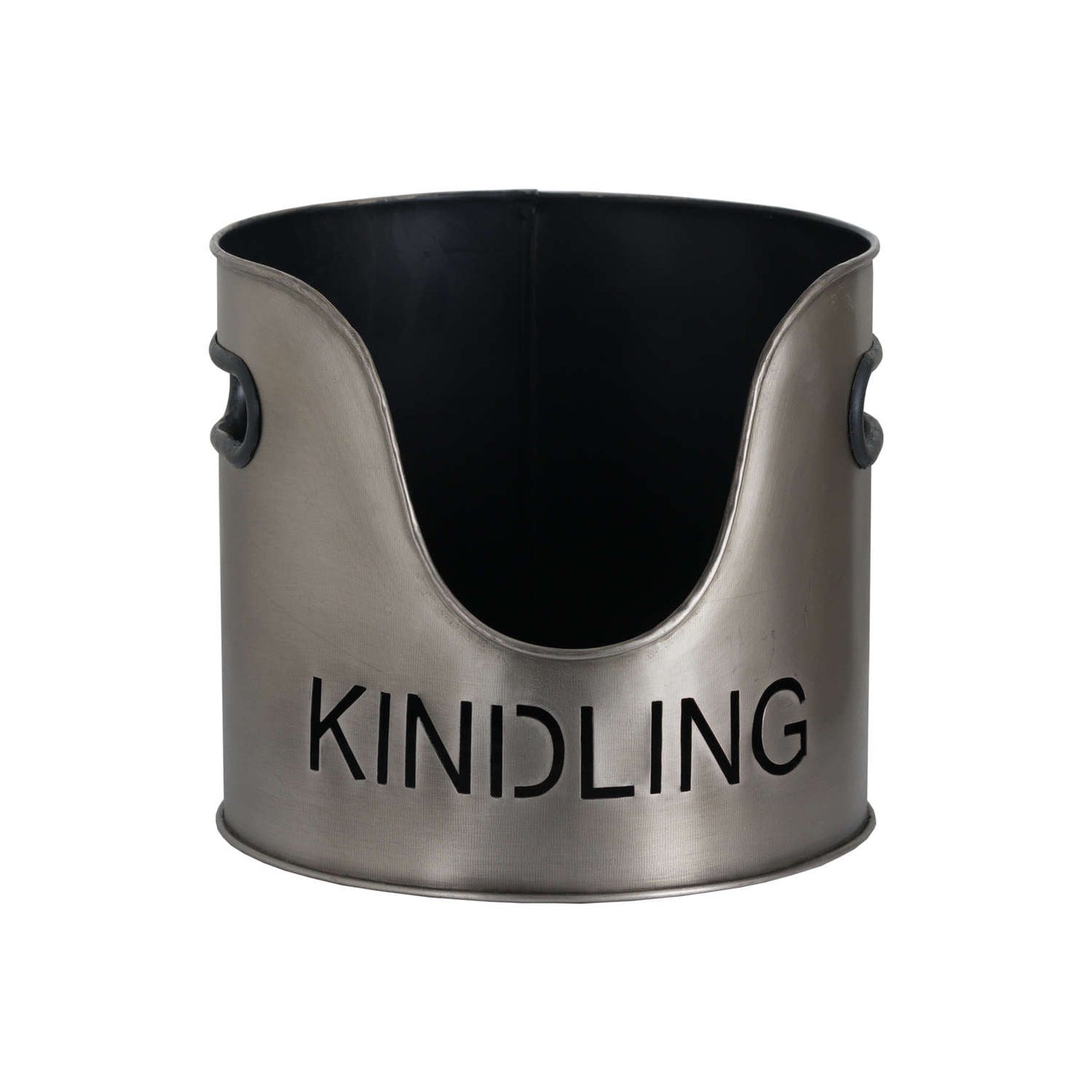 Pewter Finish Logs And Kindling Buckets & Matchstick Holder - Seasons Home Interiors