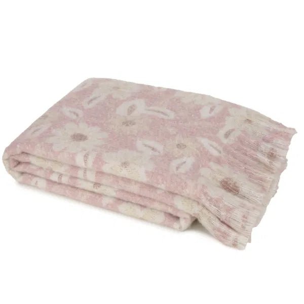 Pink Daisy throw - Seasons Home Interiors