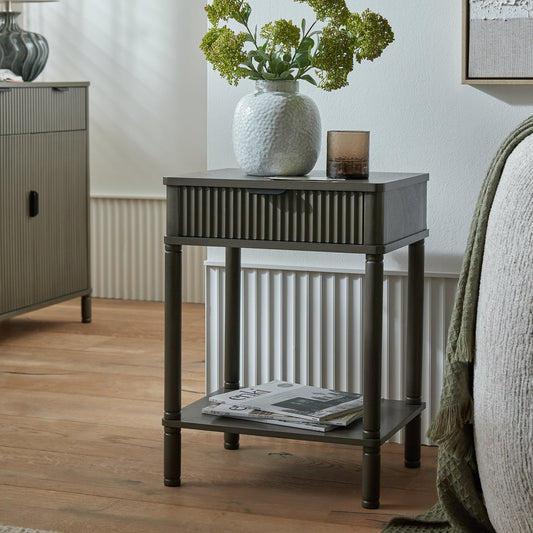 Reed Collection 1 Drawer Side Table - Seasons Home Interiors