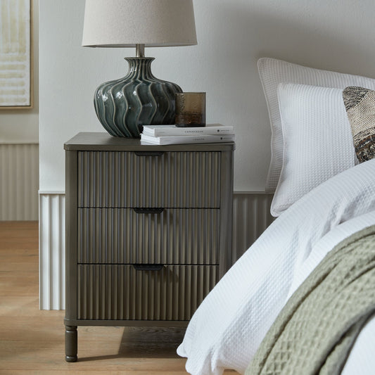 Reed Collection 3 Drawer Bedside Table - Seasons Home Interiors