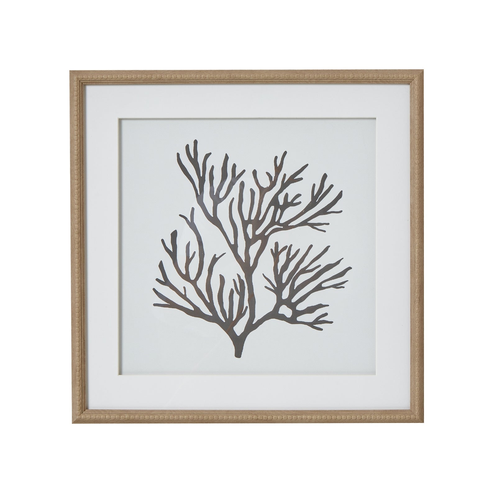 Reef Coral Art Mounted In Beaded Frame - Seasons Home Interiors