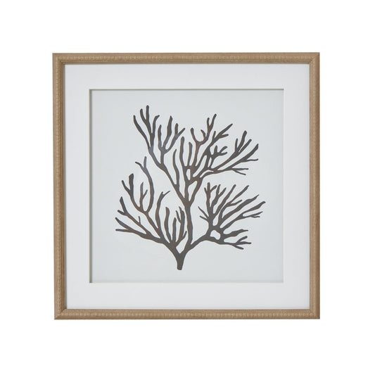 Reef Coral Art Mounted In Beaded Frame - Seasons Home Interiors