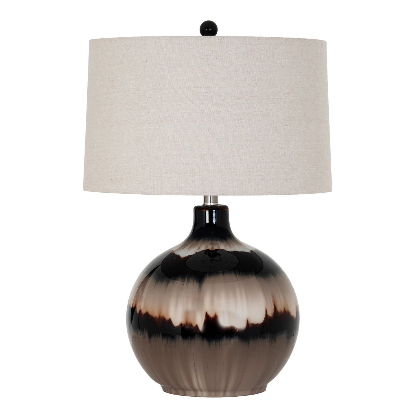 Sepia Shadows Table Lamp With Linen Shade - Seasons Home Interiors