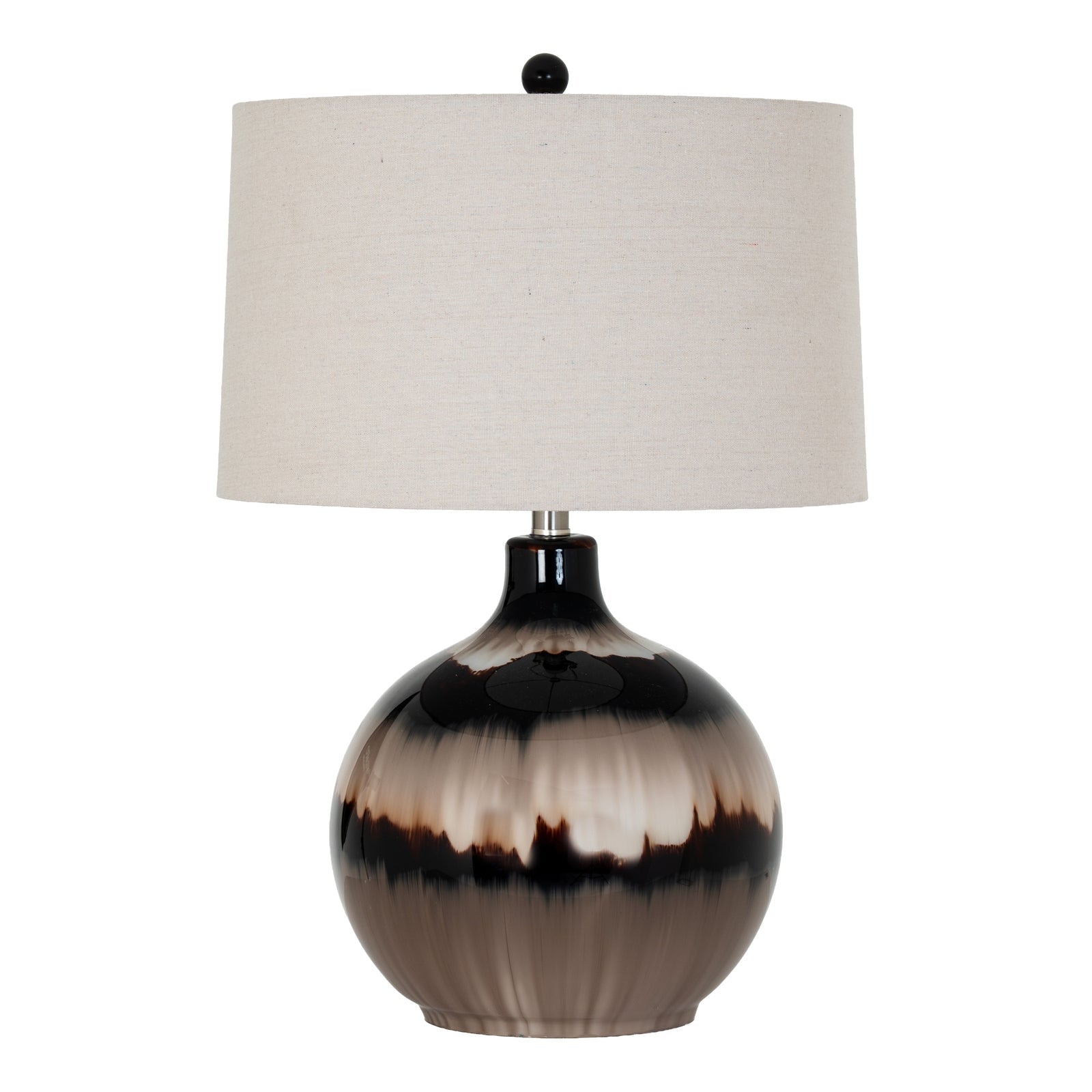 Sepia Shadows Table Lamp With Linen Shade - Seasons Home Interiors