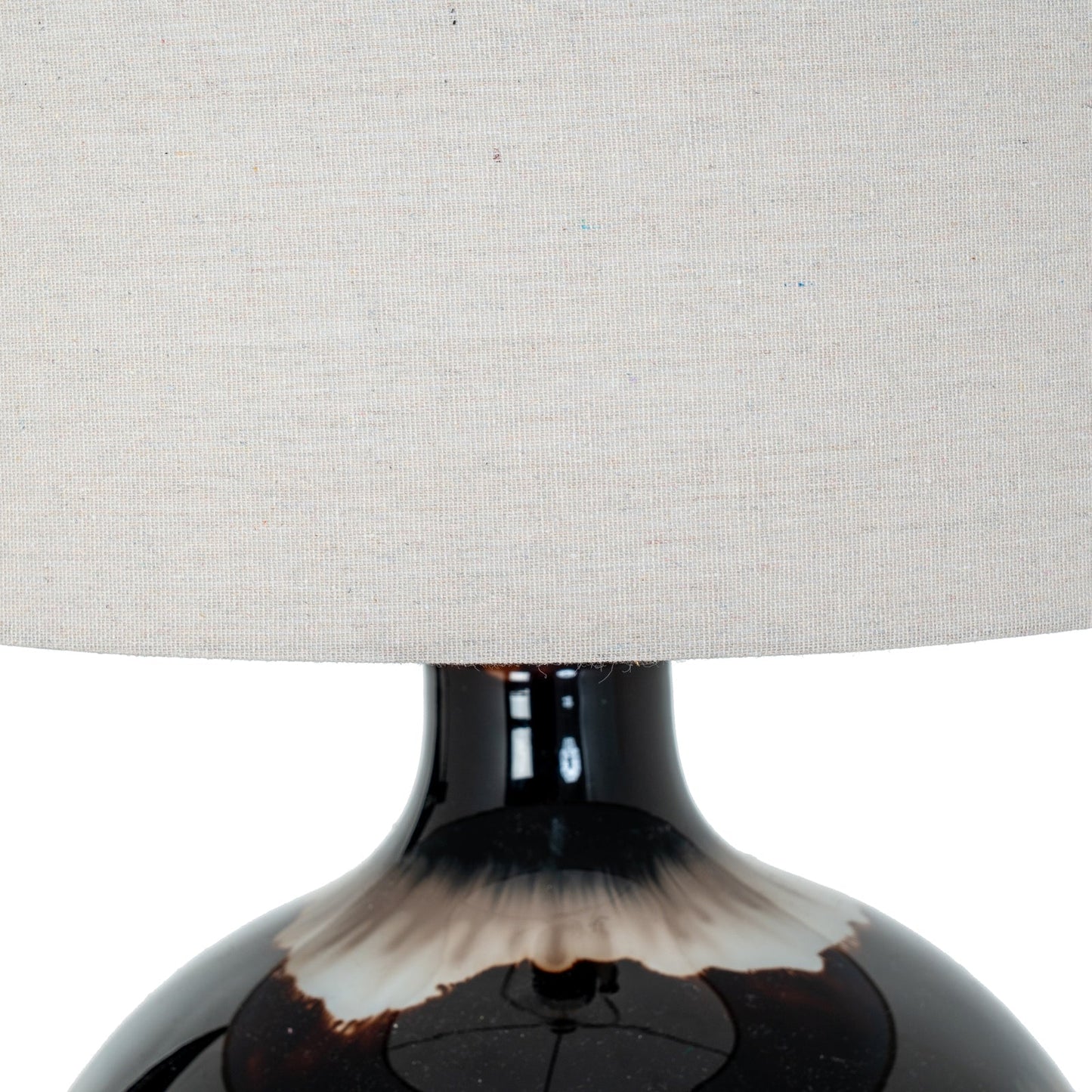 Sepia Shadows Table Lamp With Linen Shade - Seasons Home Interiors
