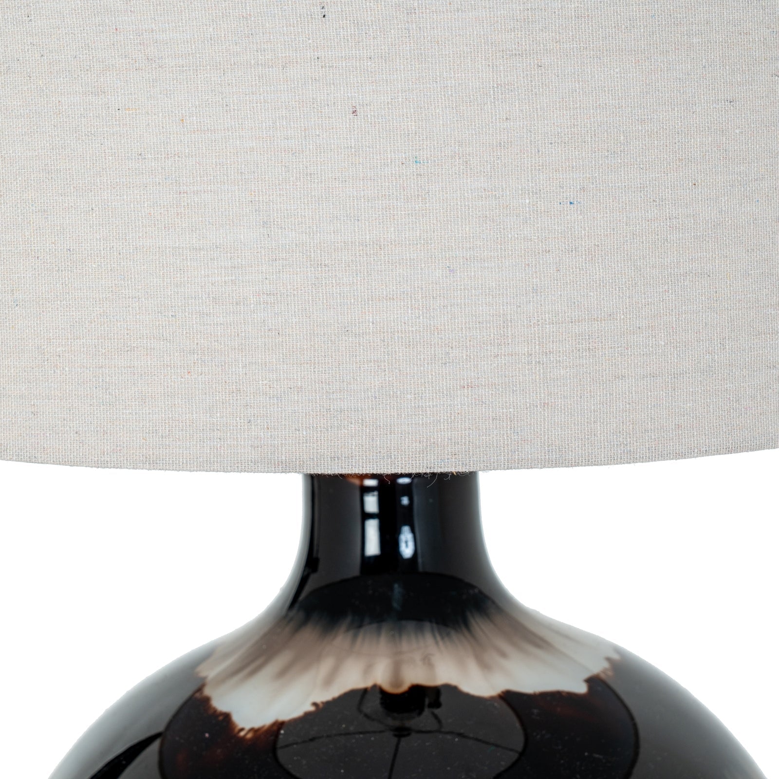 Sepia Shadows Table Lamp With Linen Shade - Seasons Home Interiors
