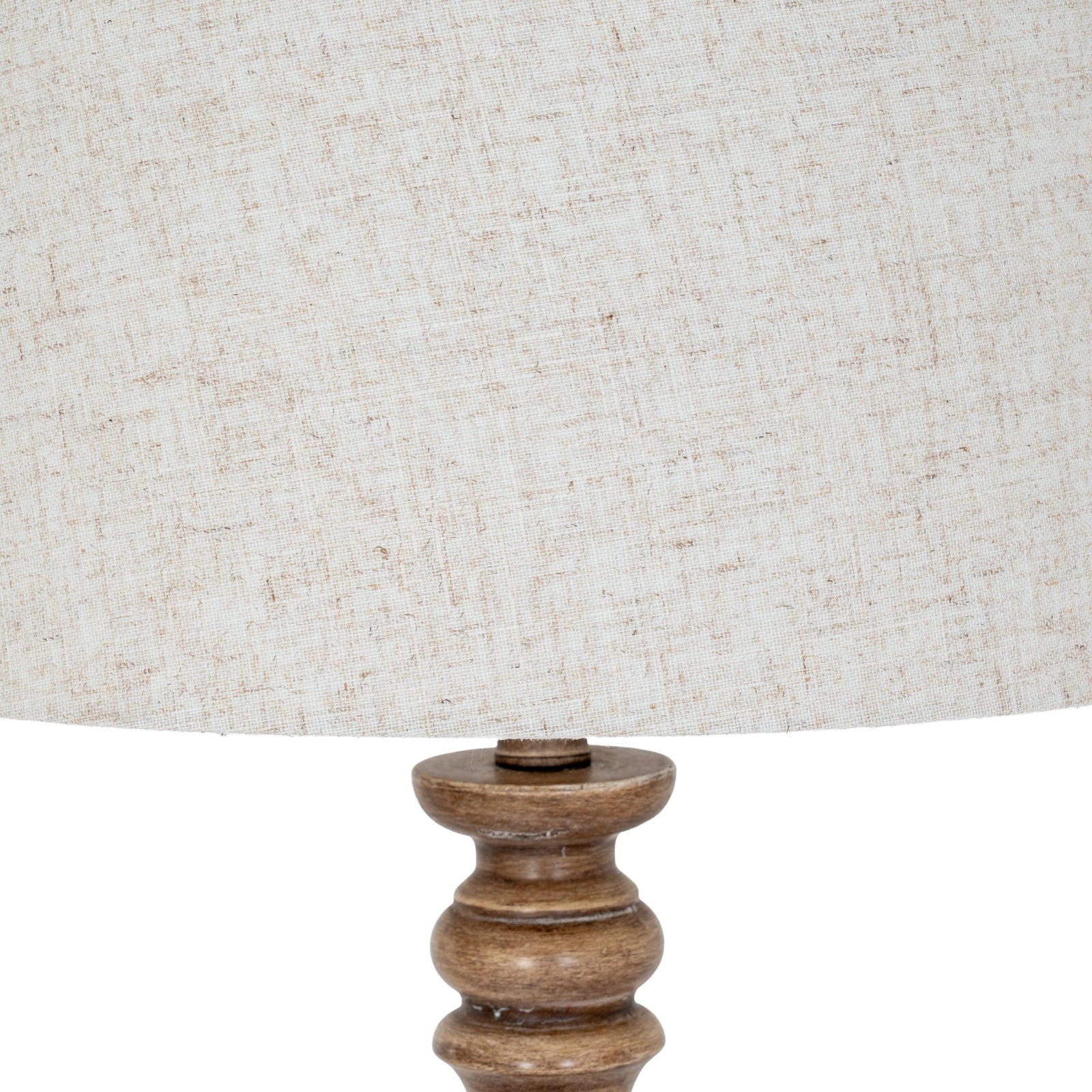 Seraphia Floor Lamp With Edged Linen Shade - Seasons Home Interiors