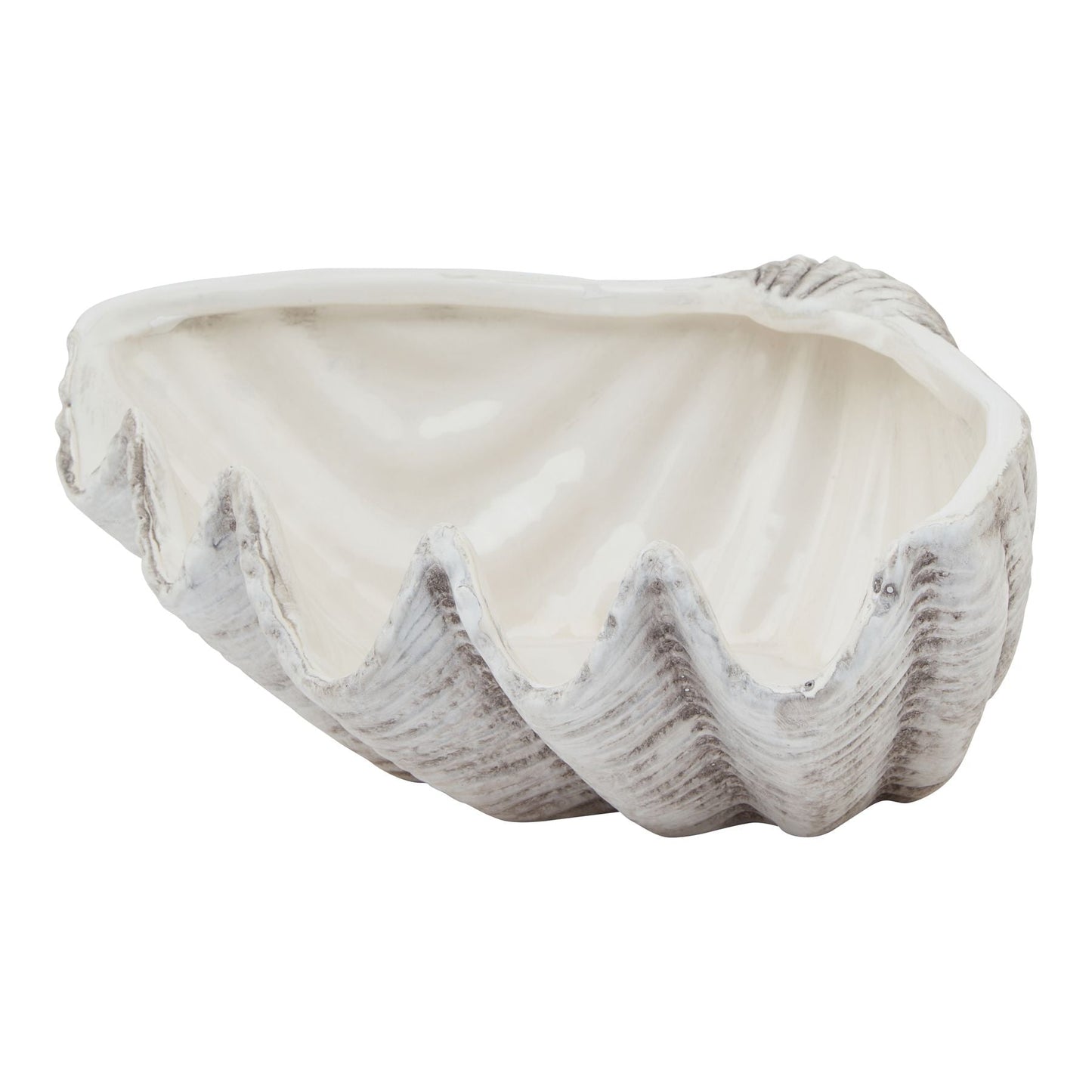 Siren Medium Ceramic Shell Bowl - Seasons Home Interiors