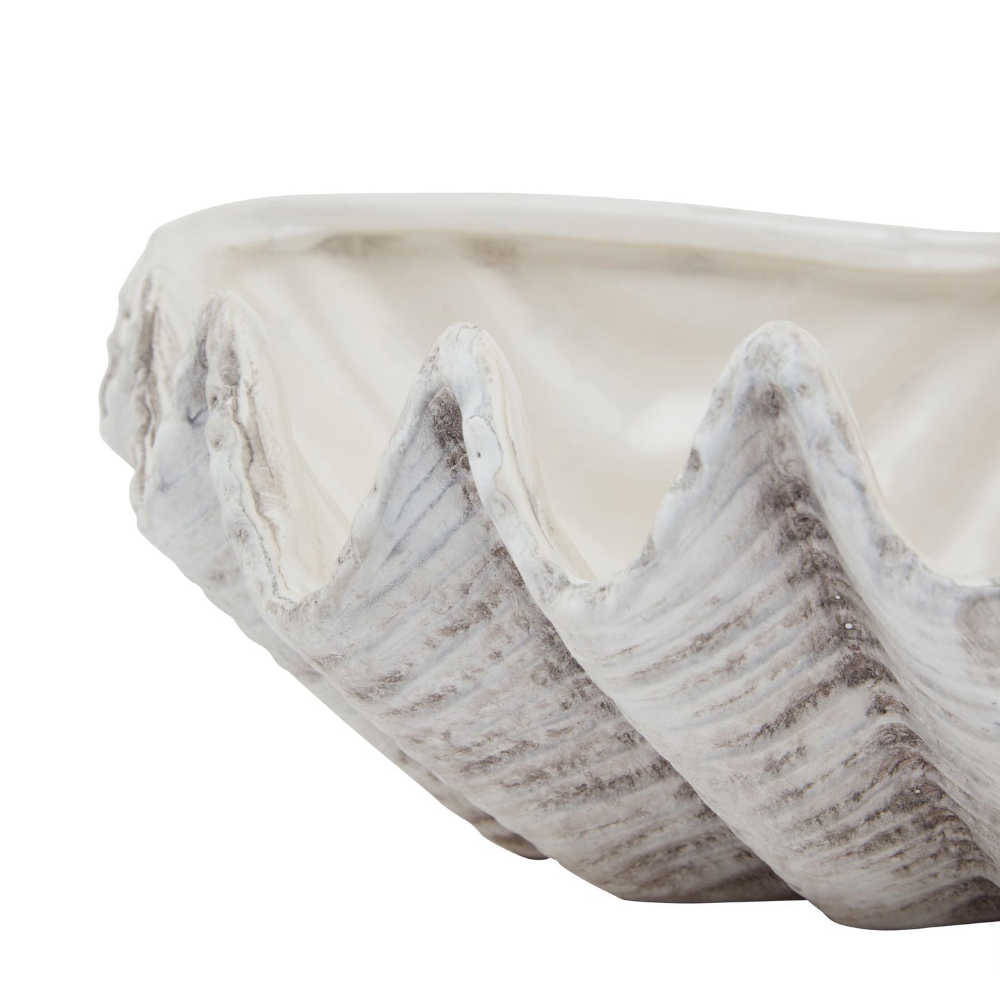 Siren Medium Ceramic Shell Bowl - Seasons Home Interiors