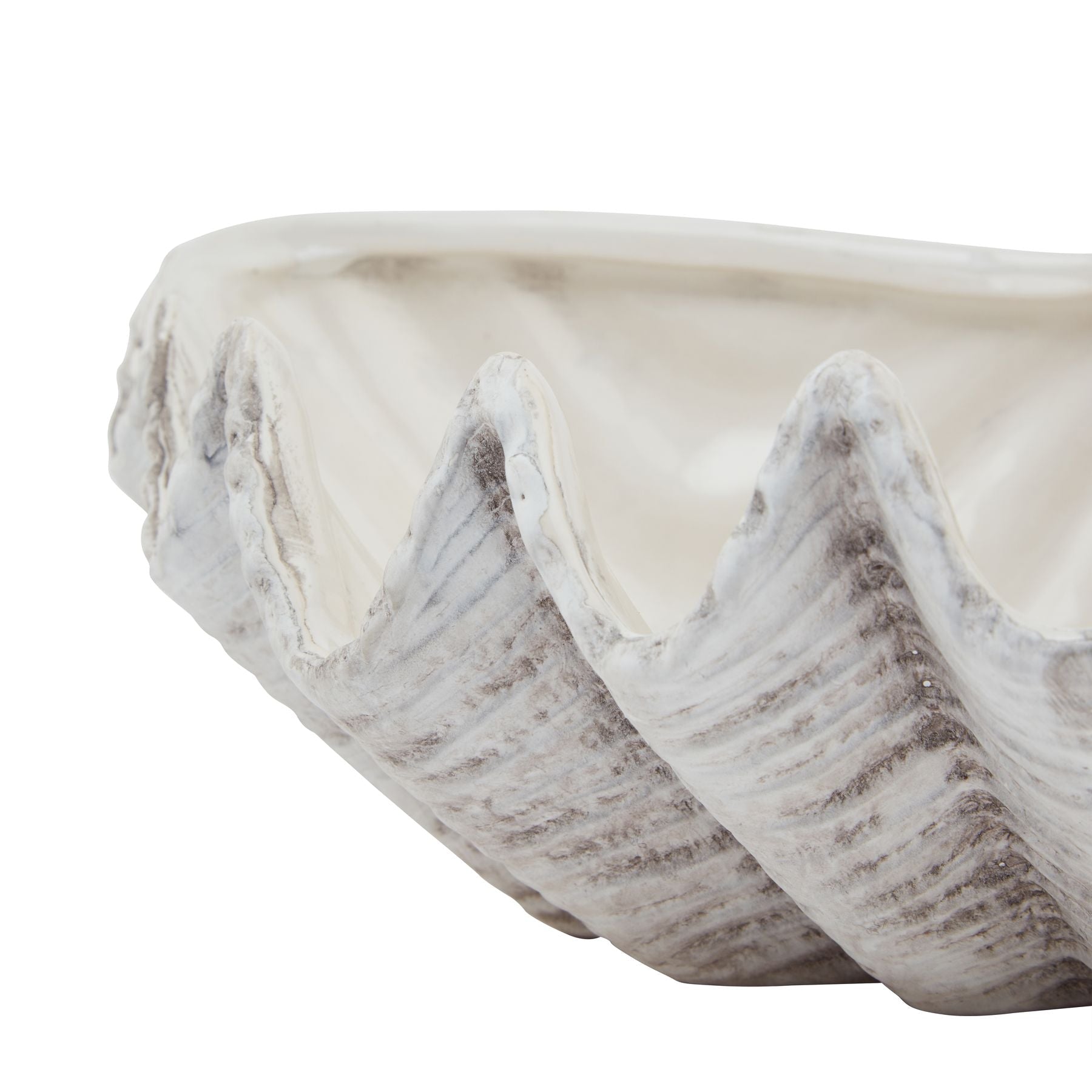 Siren Medium Ceramic Shell Bowl - Seasons Home Interiors