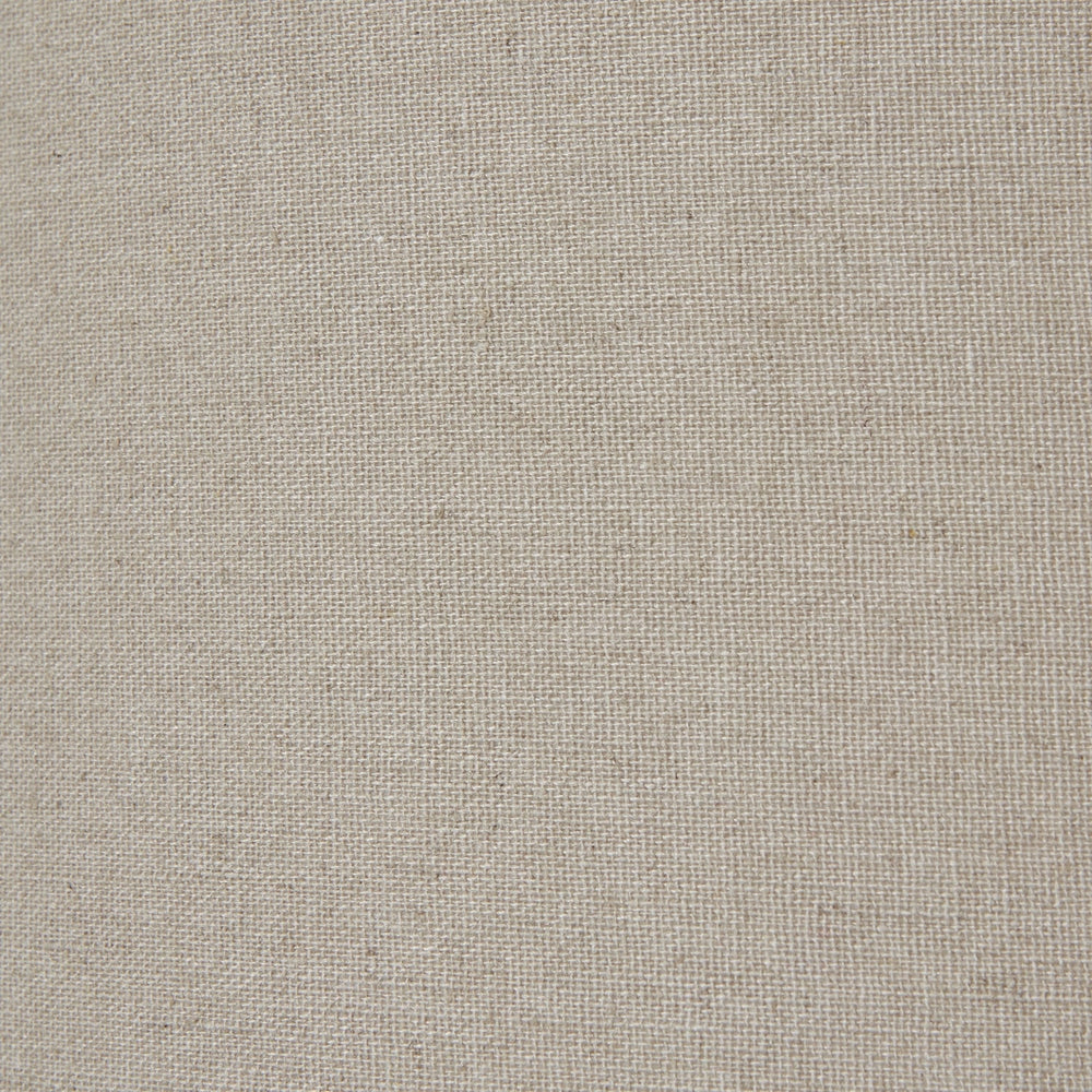 Squat White Beaded Ceramic Lamp with Linen Shade