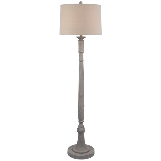 Stella Floor Lamp With Linen Shade - Seasons Home Interiors