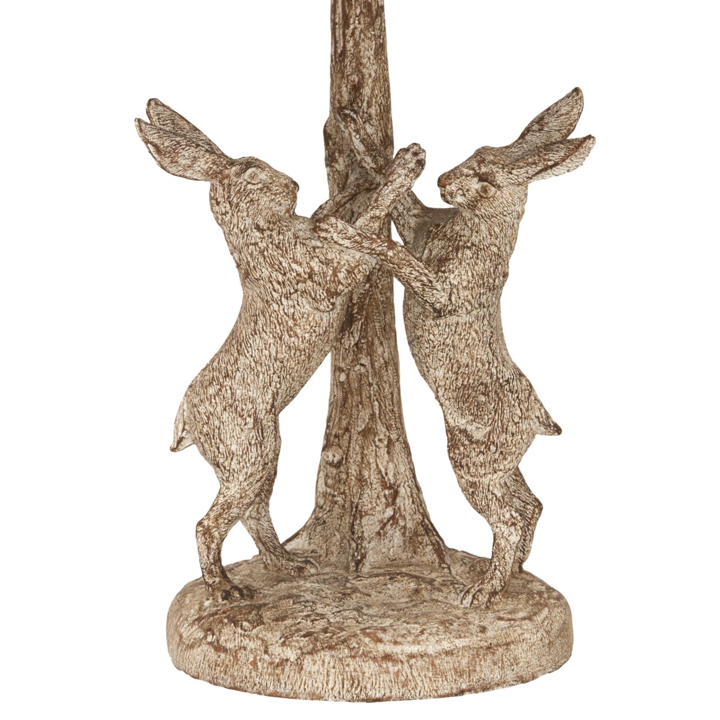Stonewashed Marching Hares Lamp With Linen Shade - Seasons Home Interiors