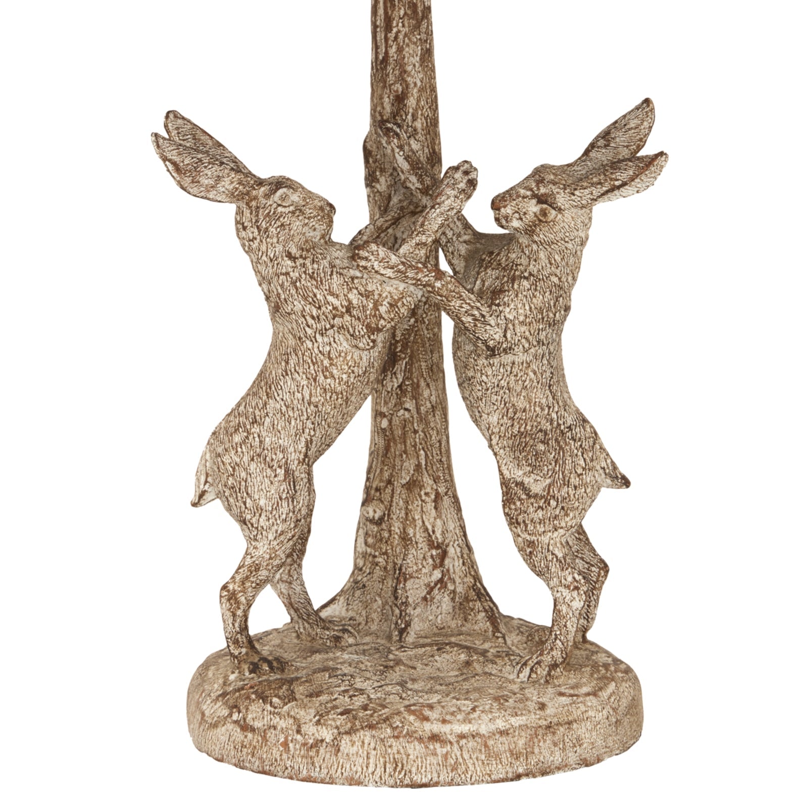 Stonewashed Marching Hares Lamp With Linen Shade - Seasons Home Interiors