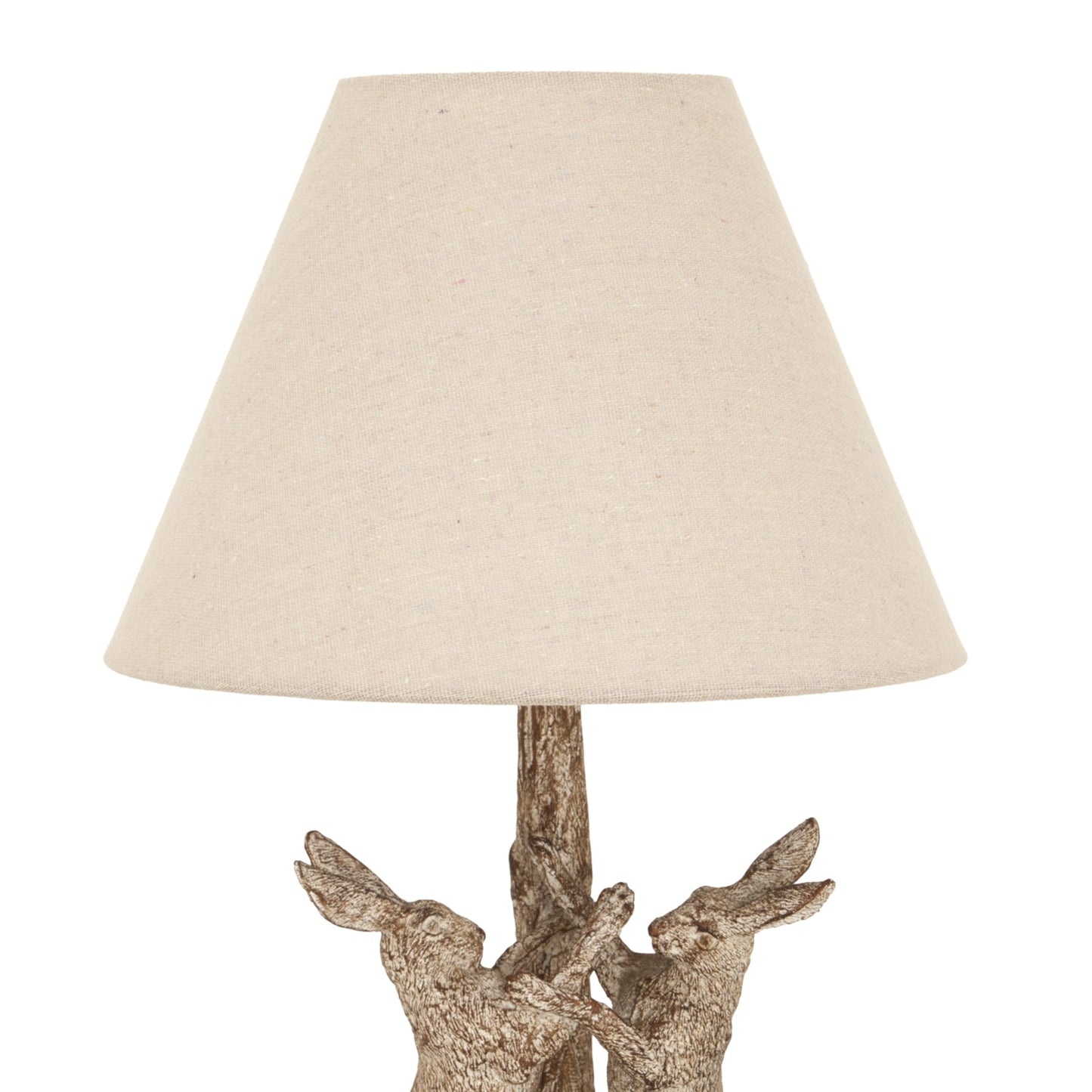 Stonewashed Marching Hares Lamp With Linen Shade - Seasons Home Interiors