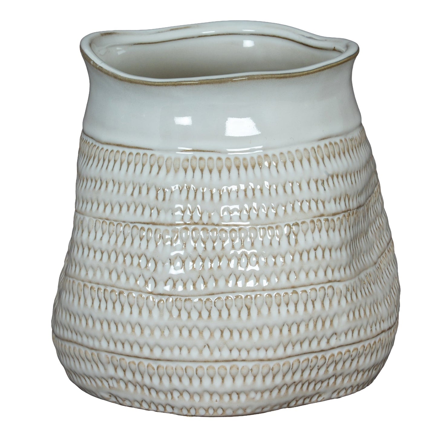 Tava Wide Hewn Vase - Seasons Home Interiors