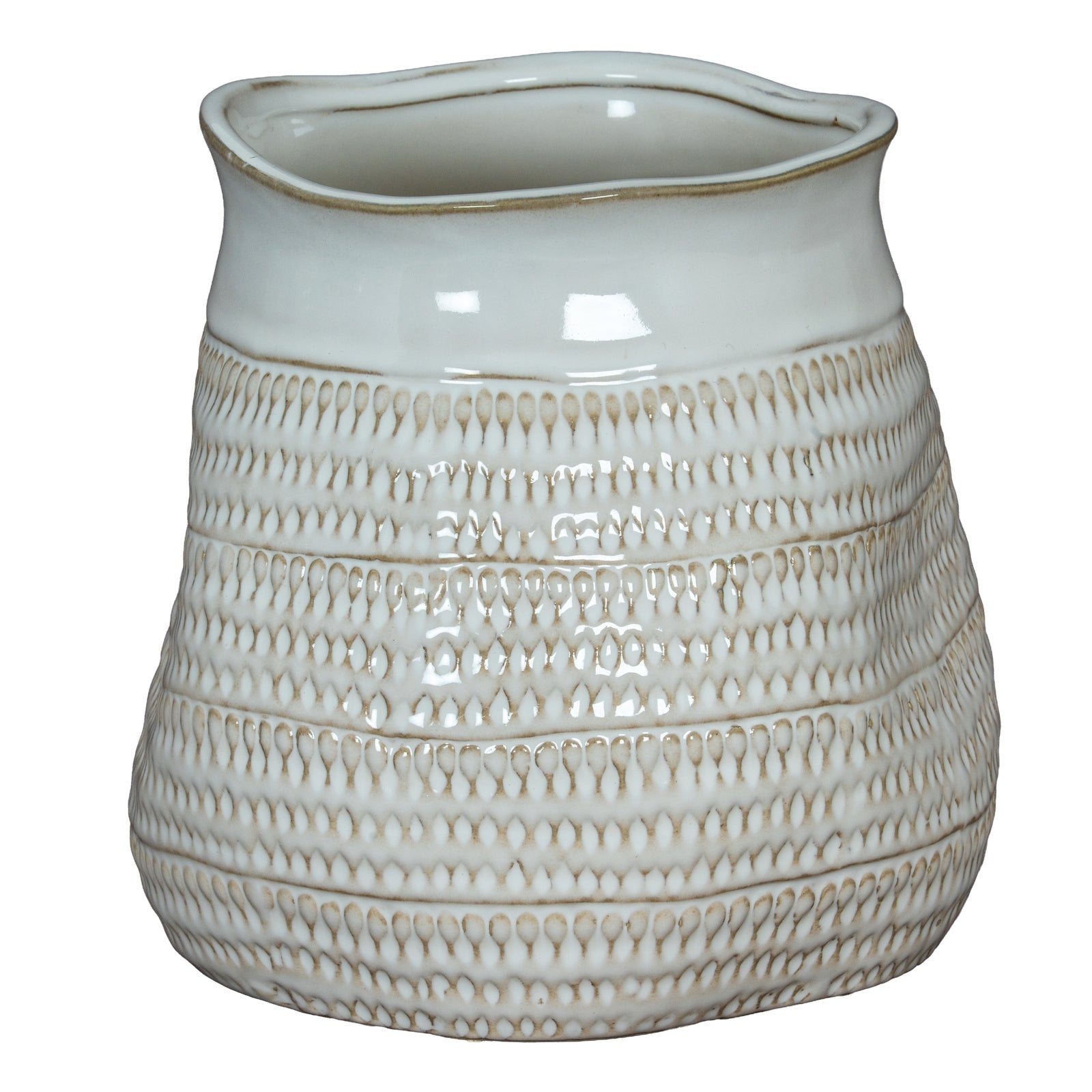 Tava Wide Hewn Vase - Seasons Home Interiors