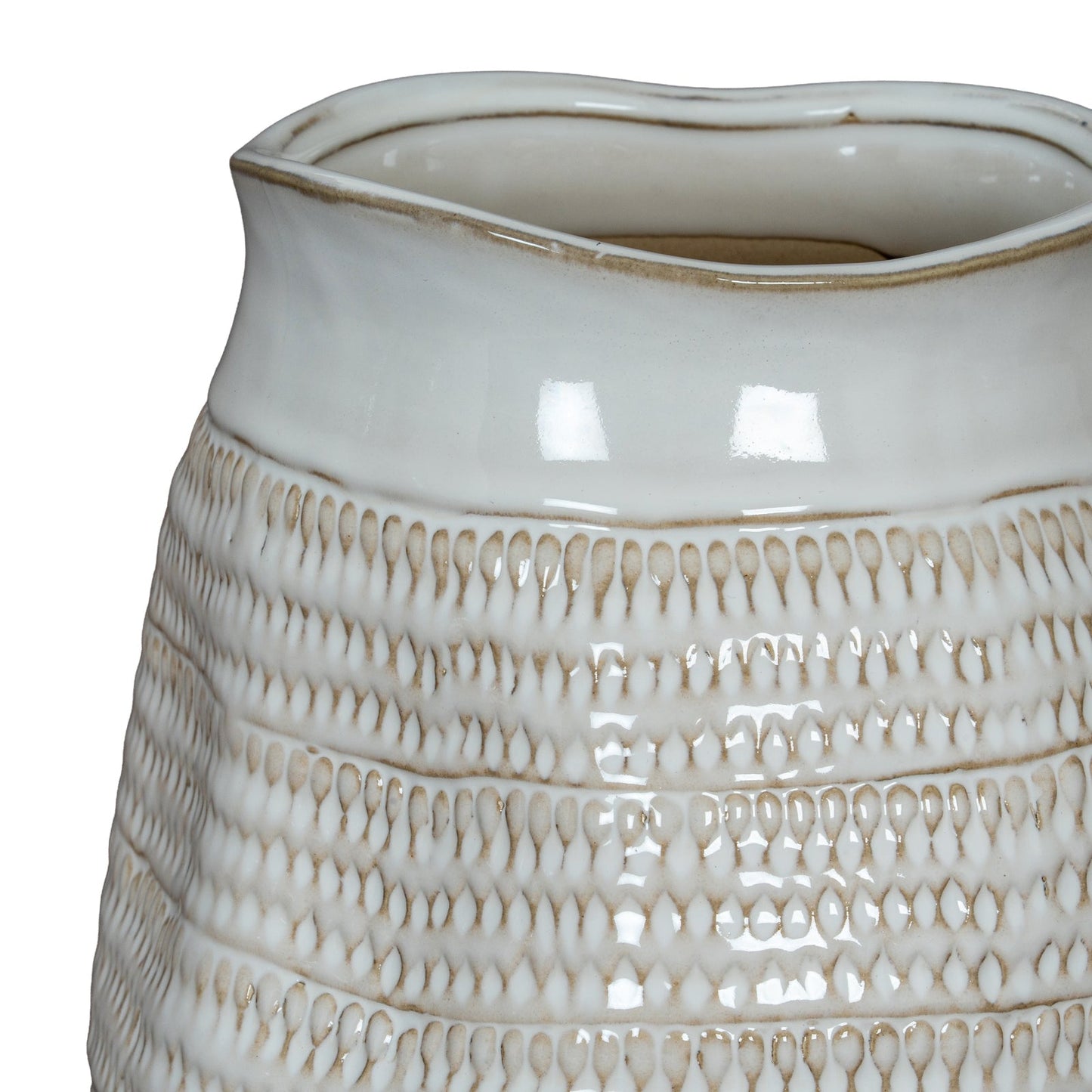 Tava Wide Hewn Vase - Seasons Home Interiors