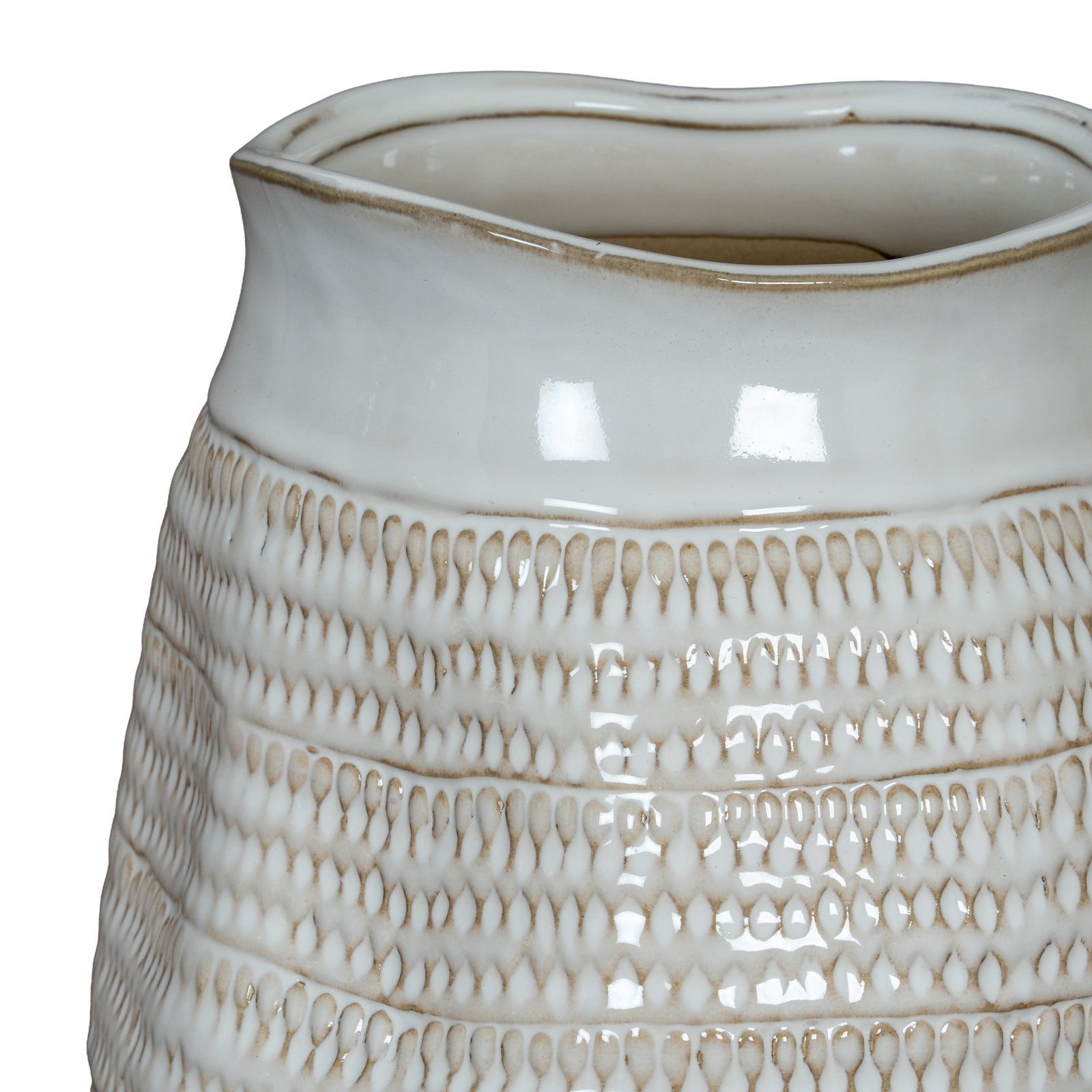 Tava Wide Hewn Vase - Seasons Home Interiors