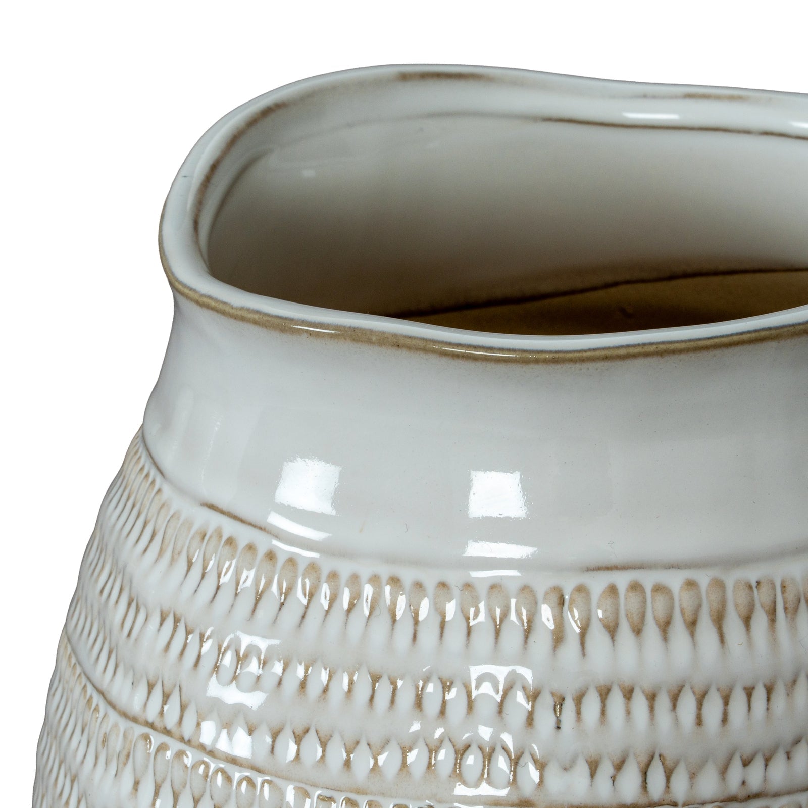 Tava Wide Hewn Vase - Seasons Home Interiors