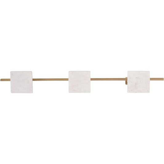 The Genoa Iron and Marble Three Wall Hanger - Seasons Home Interiors