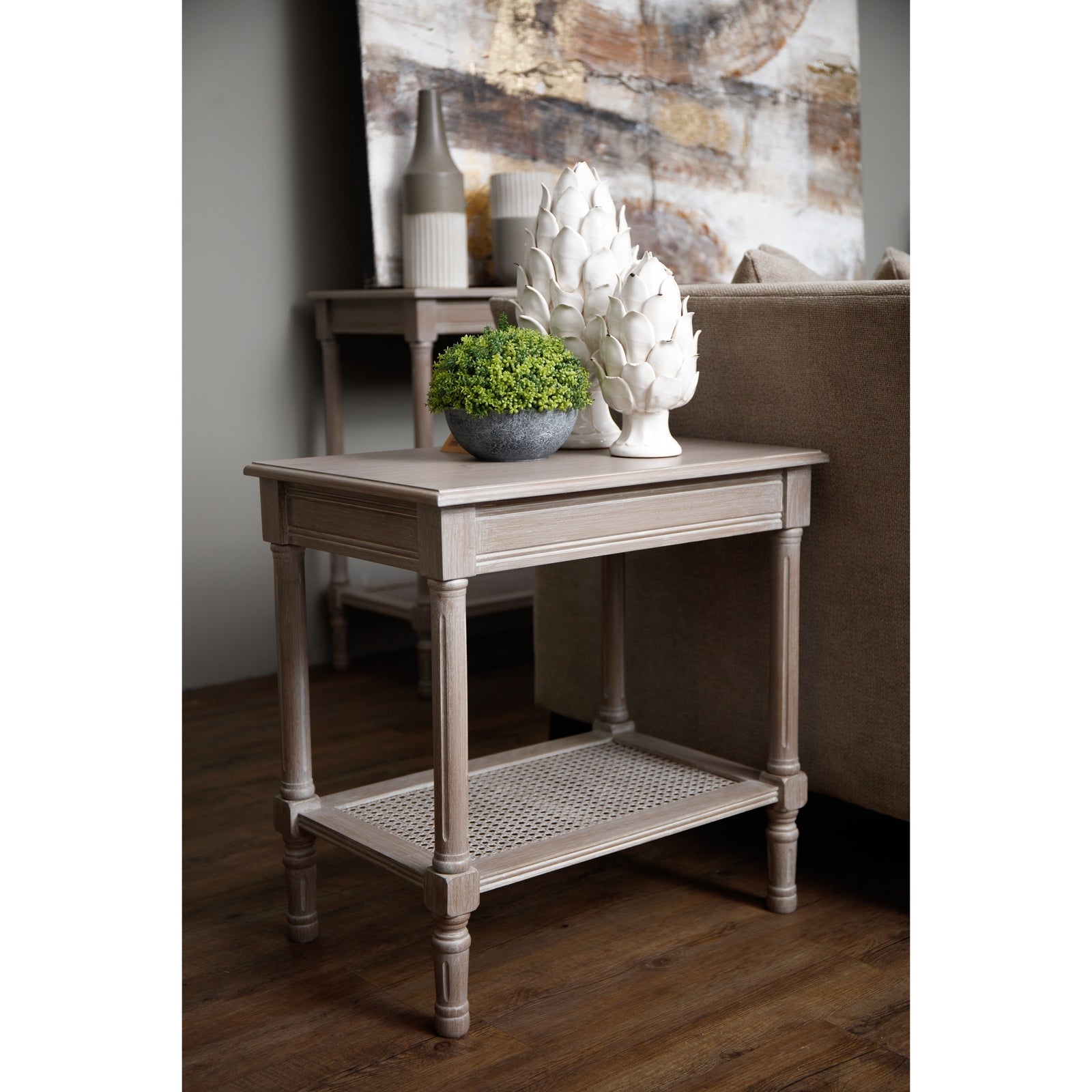 The Serene Rattan Collection Side Table - Seasons Home Interiors