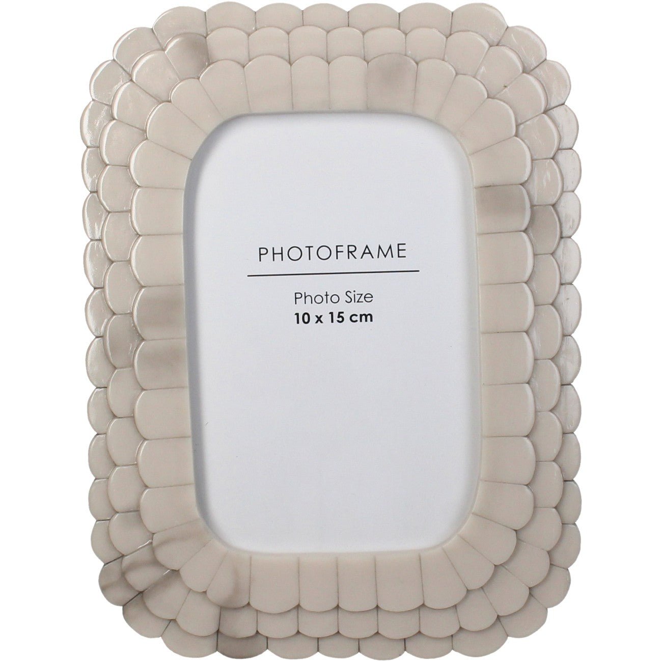 TILEWAVE SCALLOP TILED PHOTO FRAME 4X6 - Seasons Home Interiors