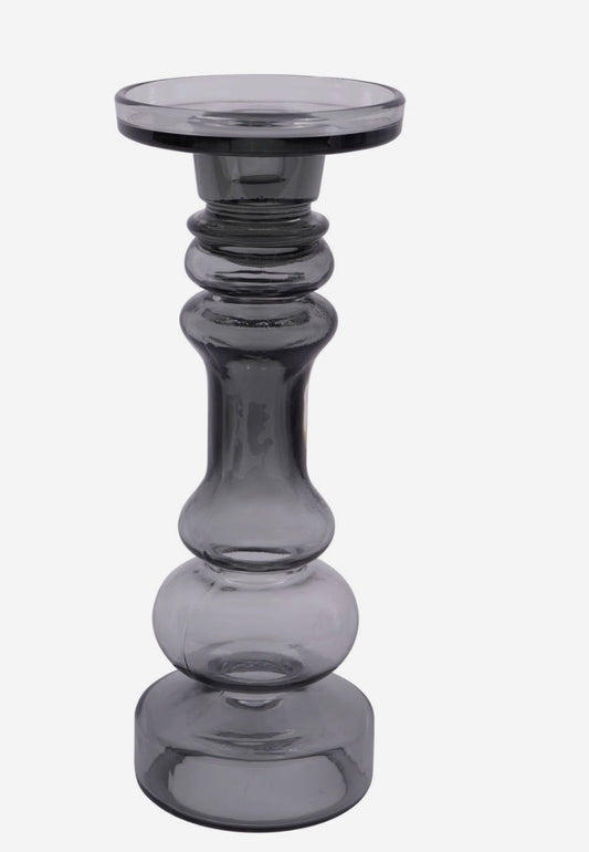 Vitram smoky glass candle holder 35 cm - Seasons Home Interiors