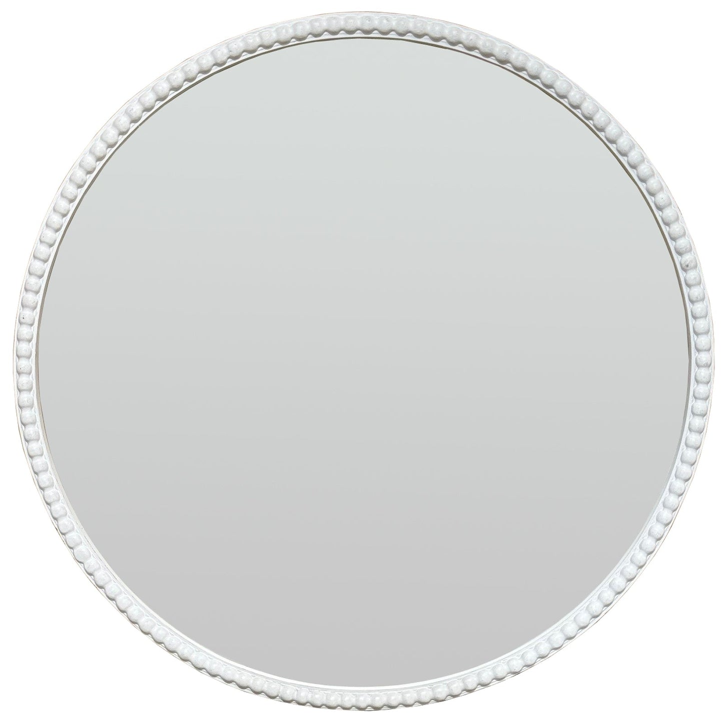Washed Wood Framed Beaded Mirror - Seasons Home Interiors
