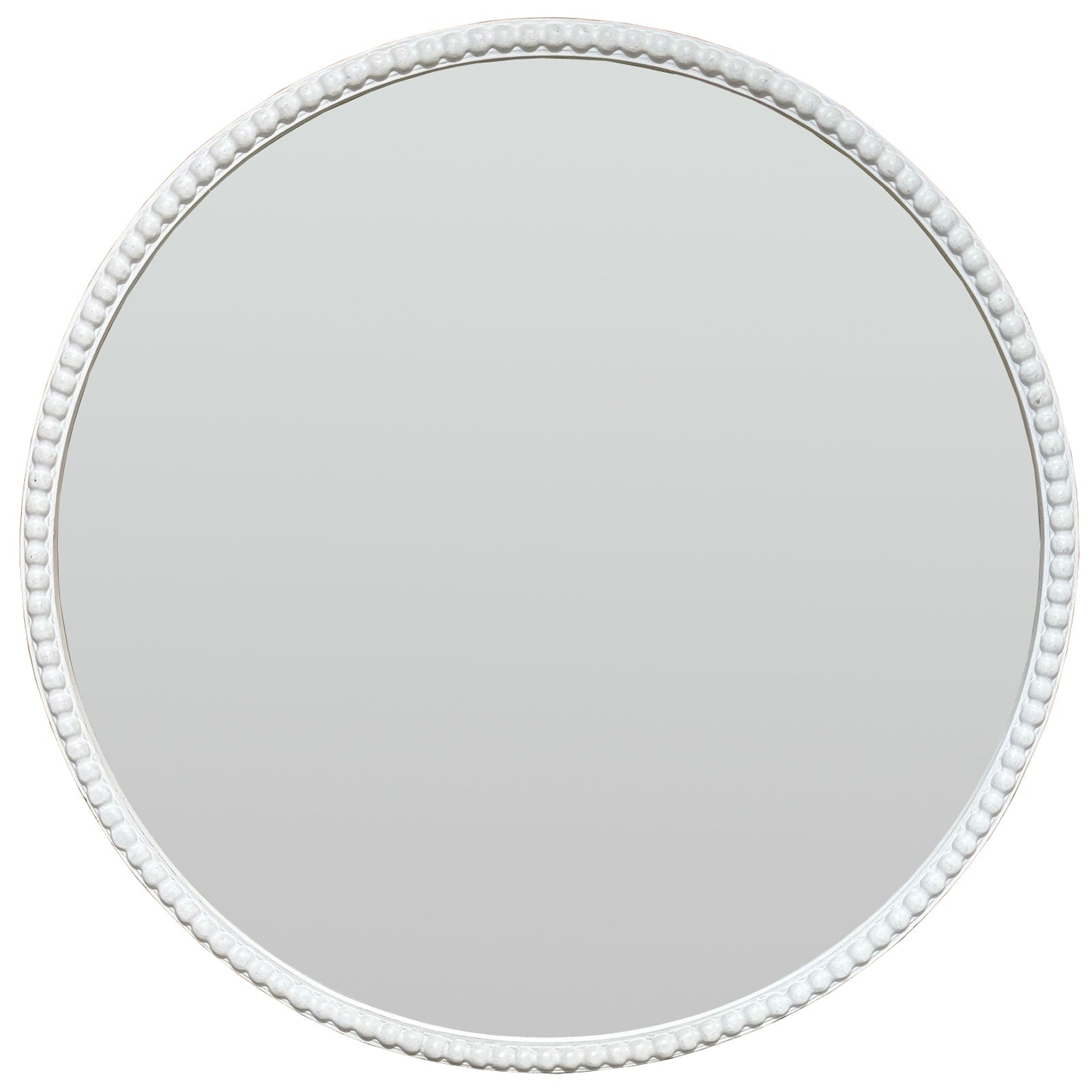 Washed Wood Framed Beaded Mirror - Seasons Home Interiors