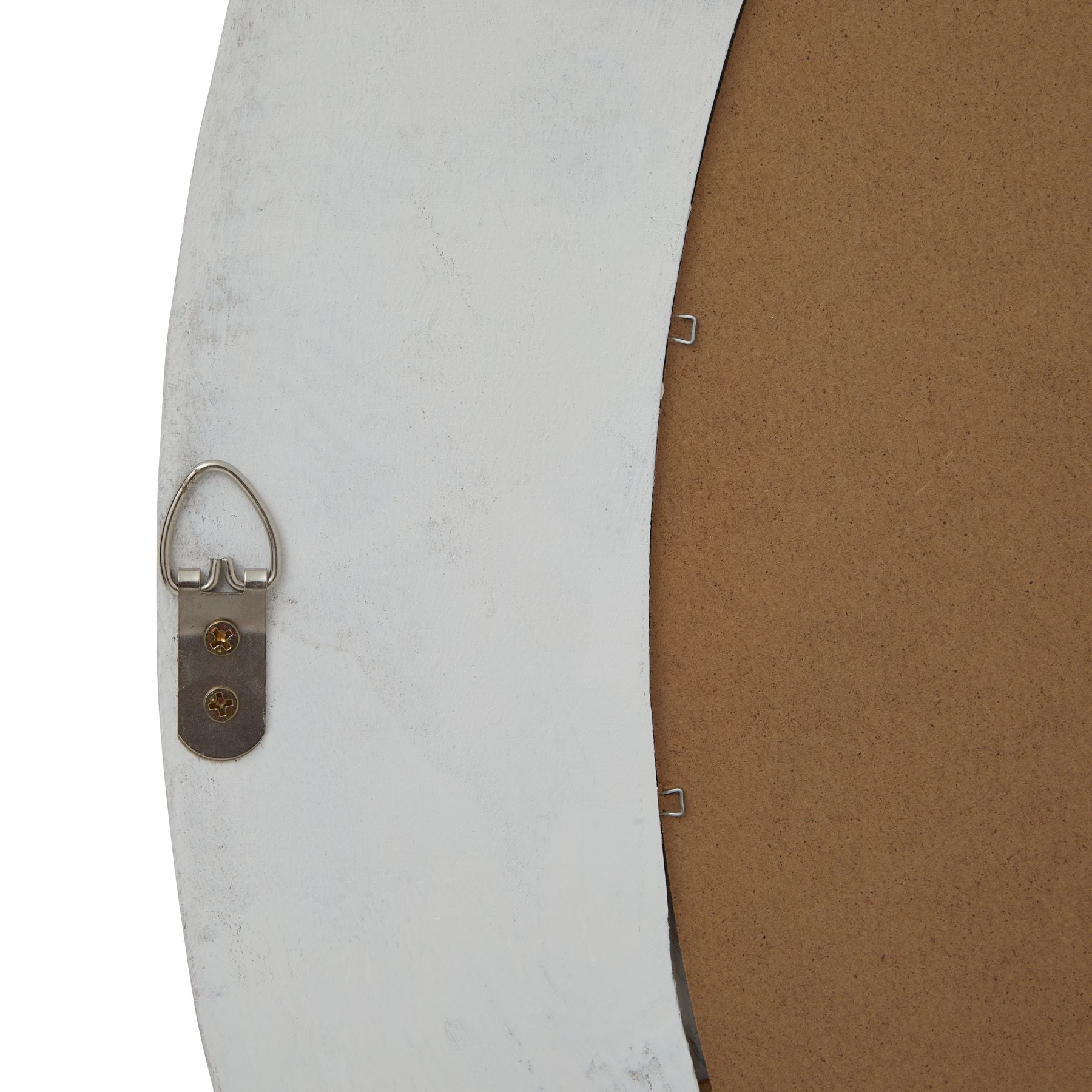 Washed Wood Round Framed Mirror - Seasons Home Interiors