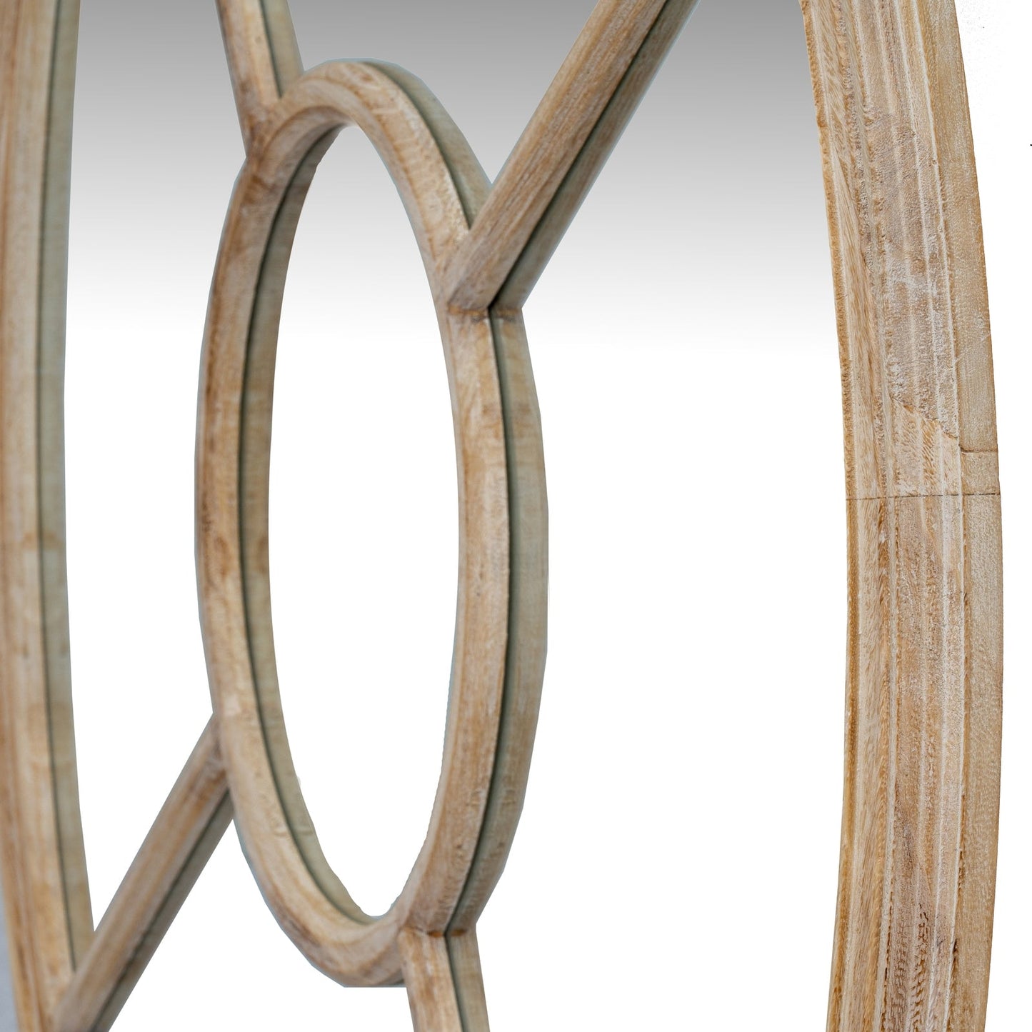 Washed Wood Round Window Mirror - Seasons Home Interiors
