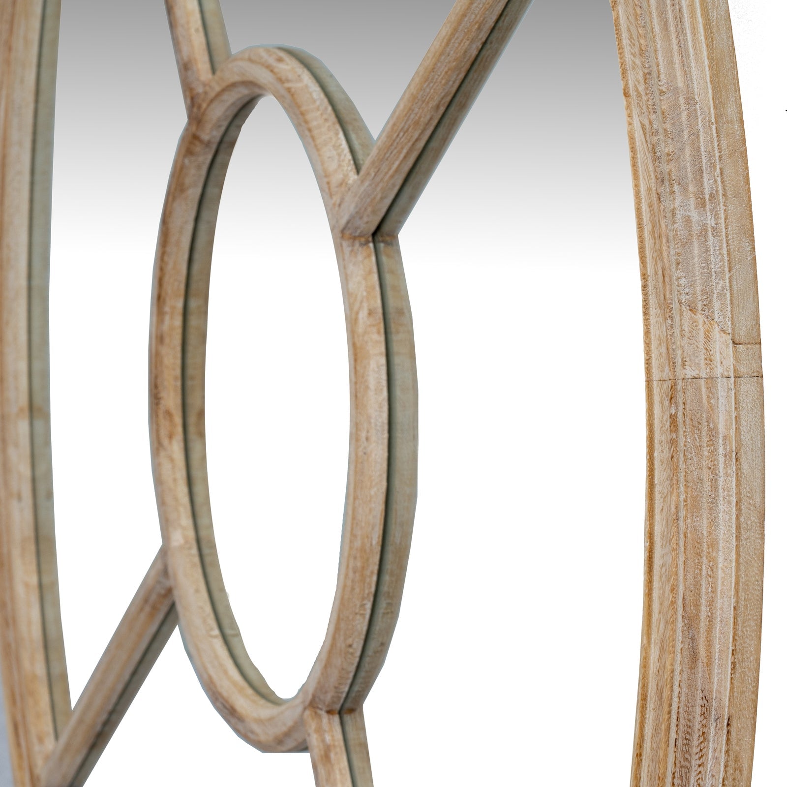 Washed Wood Round Window Mirror - Seasons Home Interiors